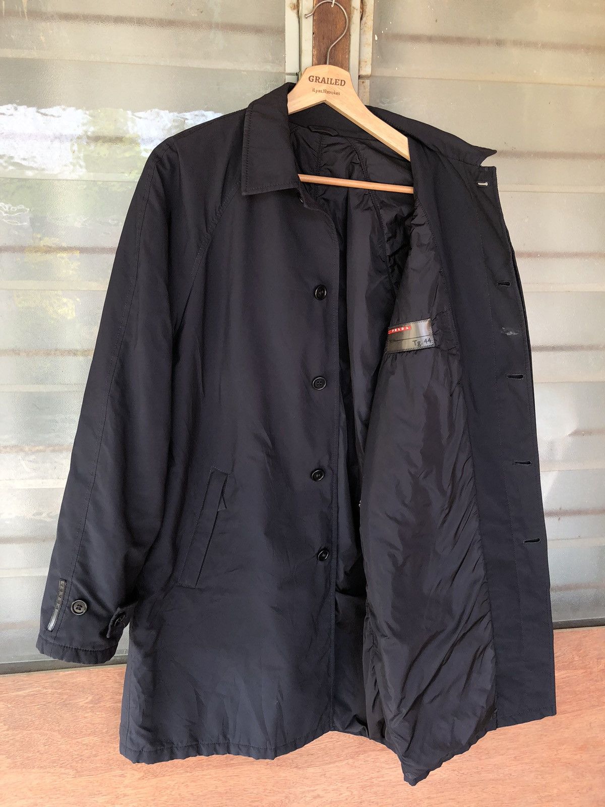 Prada Tg. 44 Prada Opti Nylon Puffer Trench Coat Jacket Size US S / EU 44-46 / 1 - 7 Thumbnail