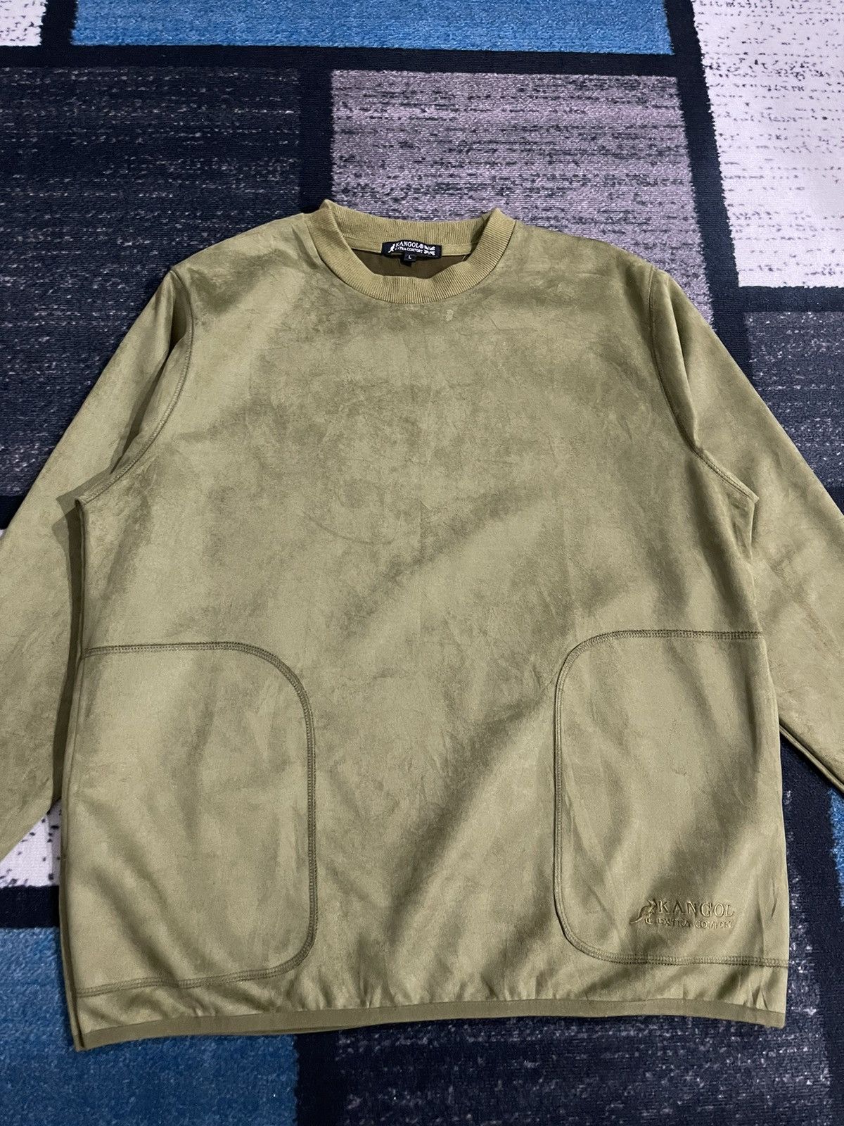 Kangol Vintage Kangol Velvet Green Sweatshirt Size US L / EU 52-54 / 3 - 6 Thumbnail