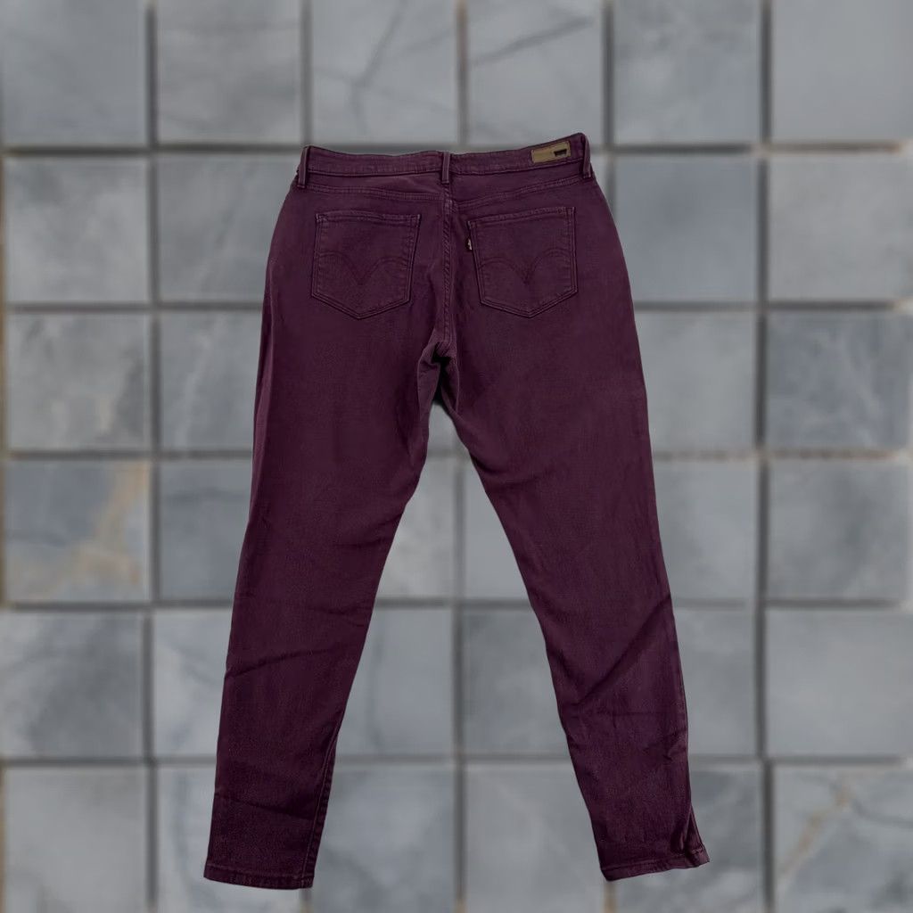 Levi's Levi's Legging Jeans Skinny 16W Purple Denim Mid Rise Pants 34x29 Womens Plus Stretch Cotton Spandex Size 38" / US 16 / IT 52 - 1 Thumbnail