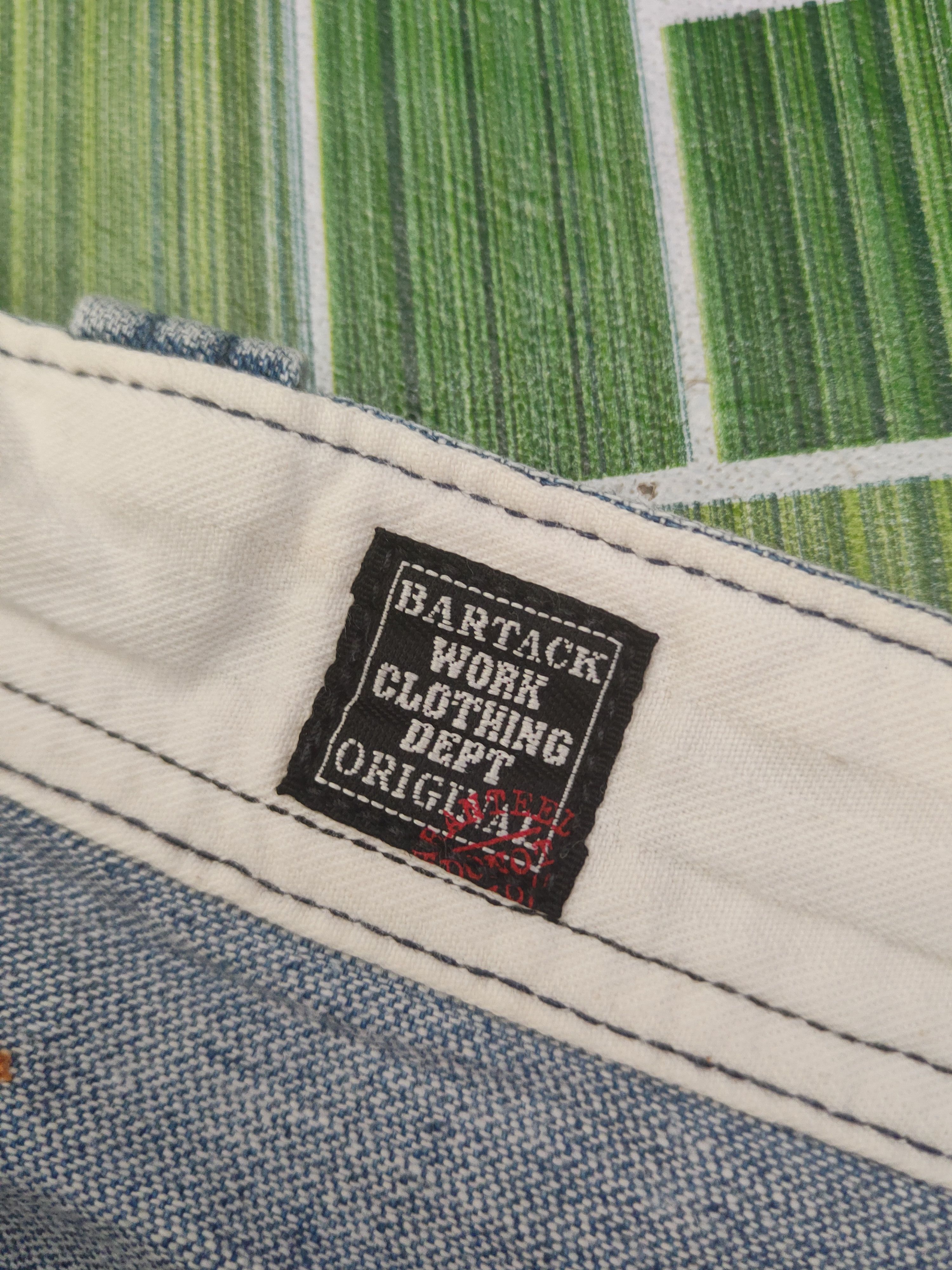 Japanese Brand DL Bartack Blue Distressed Ripped Jeans #1898 Size US 34 / EU 50 - 15 Thumbnail