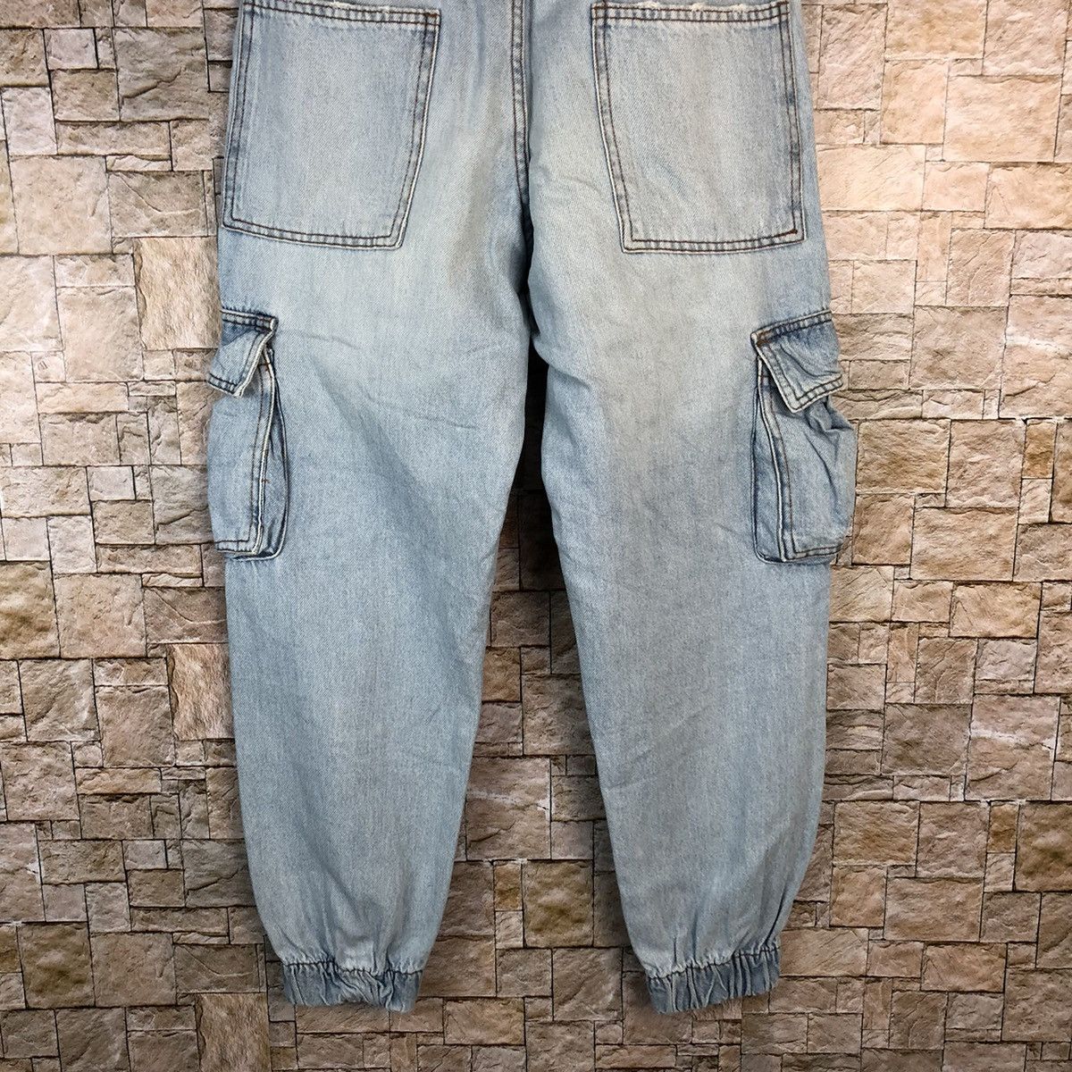 Faded Glory Bershka Blue Cargo Multipocket Joggers Pants #A1173 Size US 28 / EU 44 - 18 Thumbnail