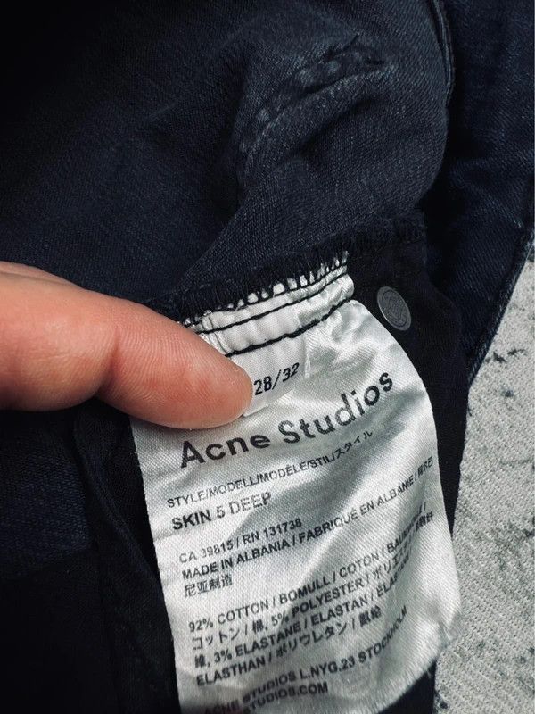 Acne Studios Acne Studios skin 5 jeans deep navy blue 28 32 Size 28" / US 6 / IT 42 - 5 Thumbnail