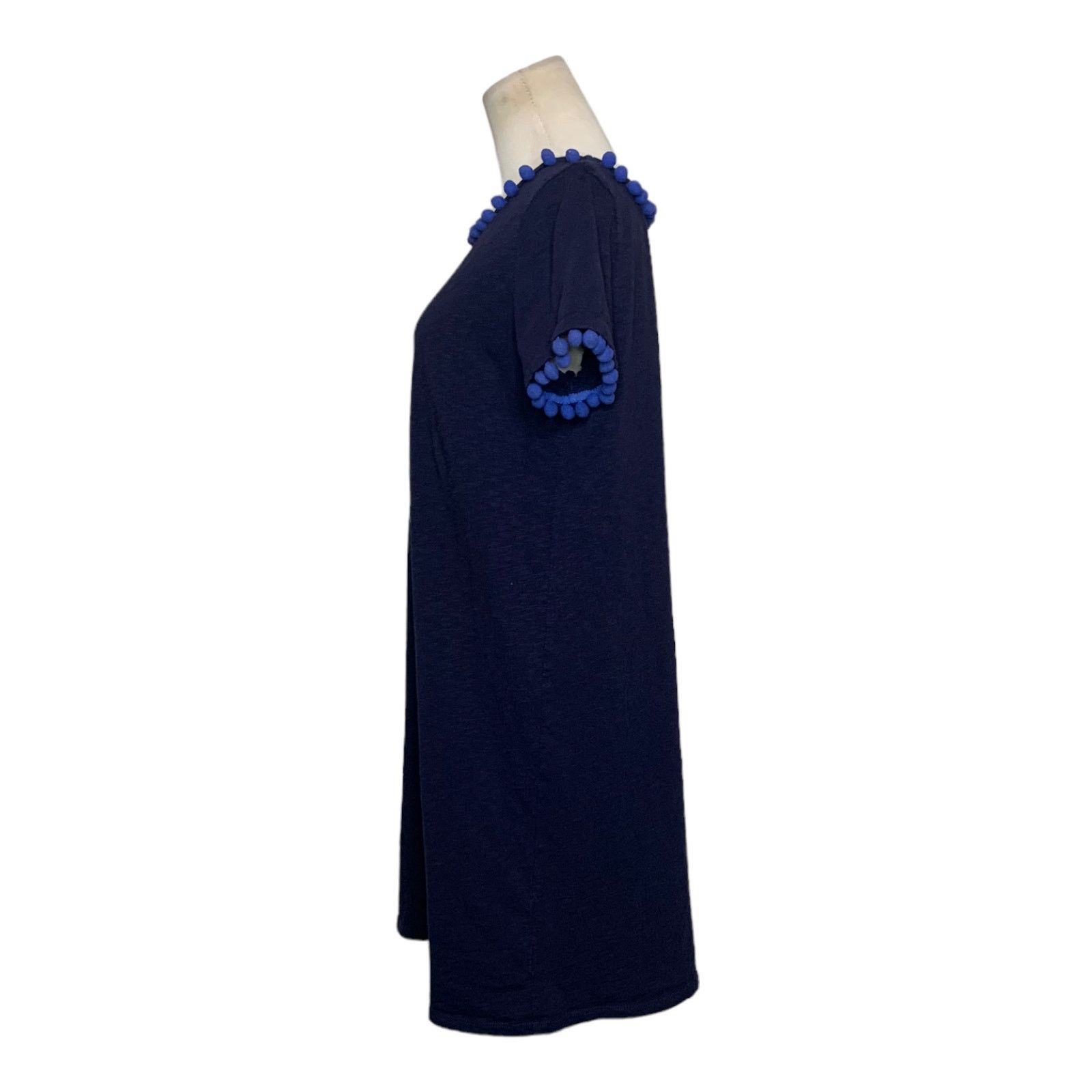 Boden Boden blue short sleeves pom pom mini dress size 8P Size M / US 6-8 / IT 42-44 - 7 Thumbnail