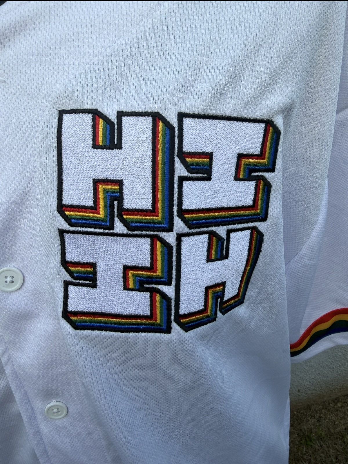 Other Hawaii's HI Finest Baseball Jersey White Rainbow Men's 2XL Size US XXL / EU 58 / 5 - 3 Thumbnail