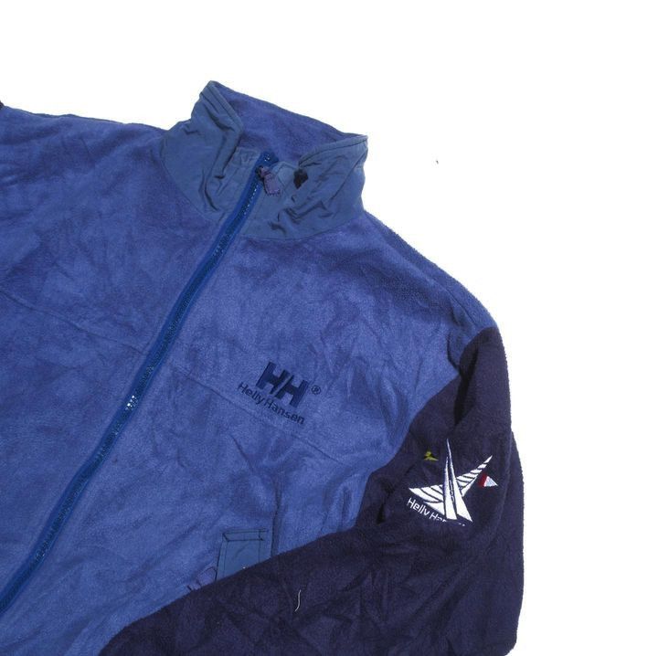 Helly Hansen × Vintage vintage Helly hansen great polar fleece navy blue jacket out Size US M / EU 48-50 / 2 - 4 Thumbnail