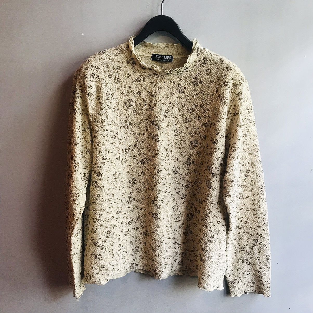 Other Japanese Floral Umock Neck Long Sleeve Size M / US 6-8 / IT 42-44 - 2 Thumbnail