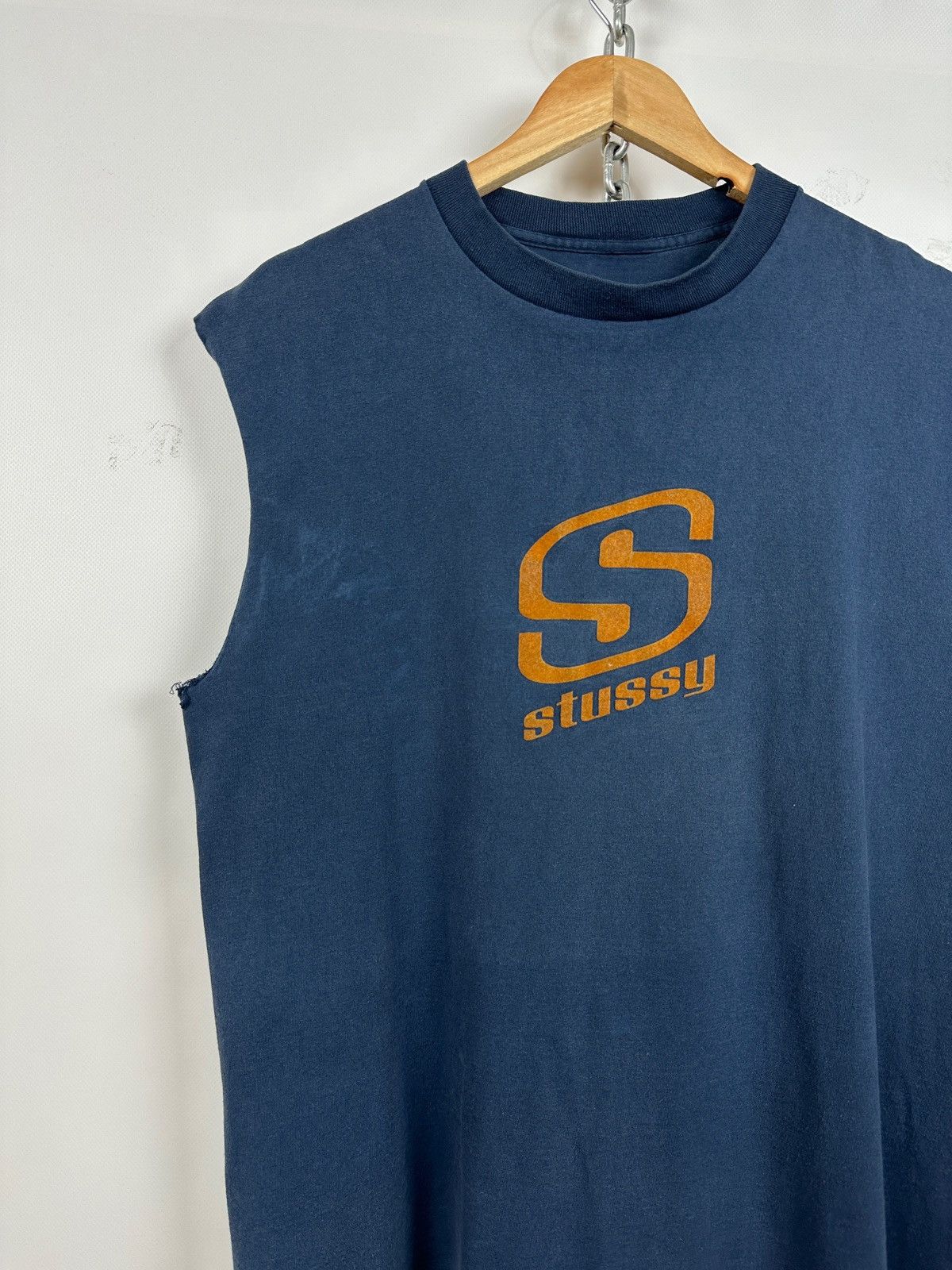 Stussy 90s Vintage Stussy Faded Navy Single Stitch USA Sleeveless Size US M / EU 48-50 / 2 - 3 Thumbnail