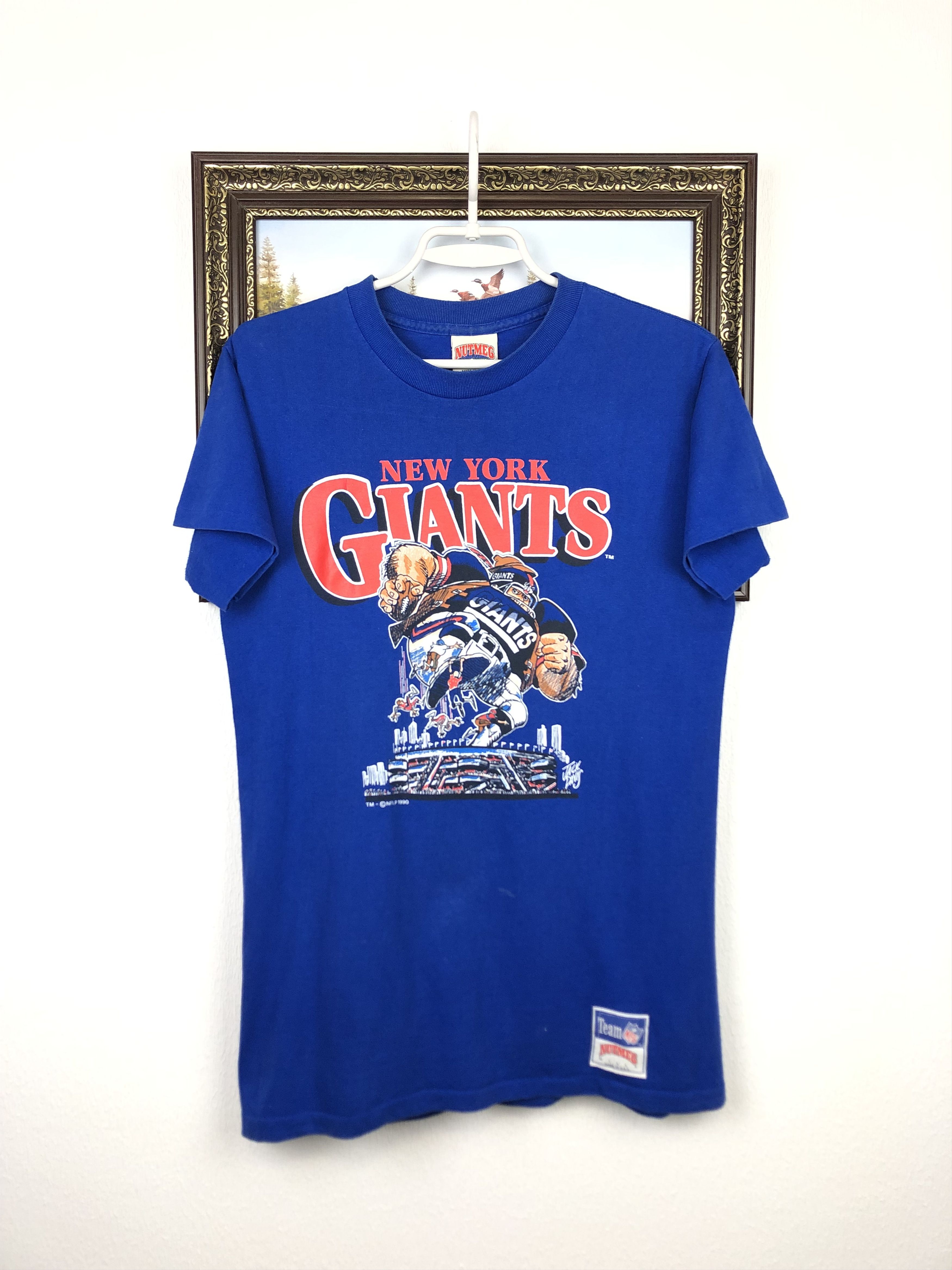 Nutmeg Vintage New York Giants Nutmeg Over Print Shirt Tee Jersey Size L / US 10 / IT 46 - 1 Thumbnail