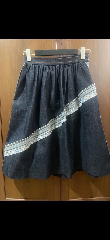 Prada Prada Milano Denim Skirt Size 28" / US 6 / IT 42 - 1 Thumbnail