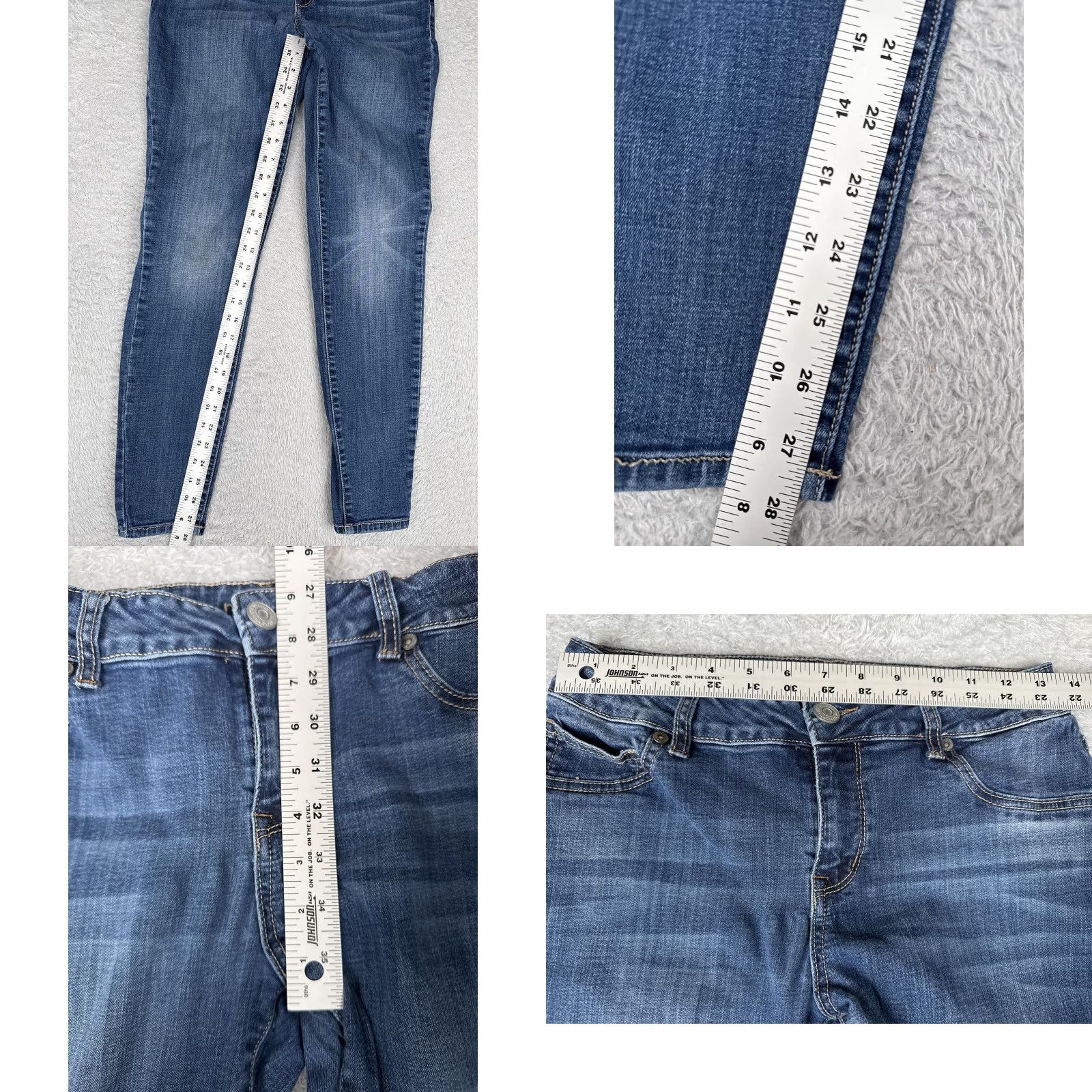 Vintage Maurices Jeans Womens M Blue Skinny Mid Rise Slim Fit Stretch Denim Medium Wash 90s City Womens Size 32" / US 10 / IT 46 - 8 Thumbnail