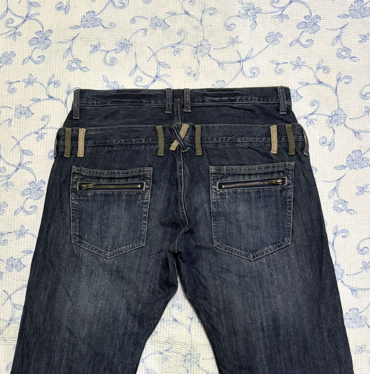 Japanese Brand Japanese High Quality Double Waist Jeans Distressed Denim Size US 34 / EU 50 - 12 Thumbnail