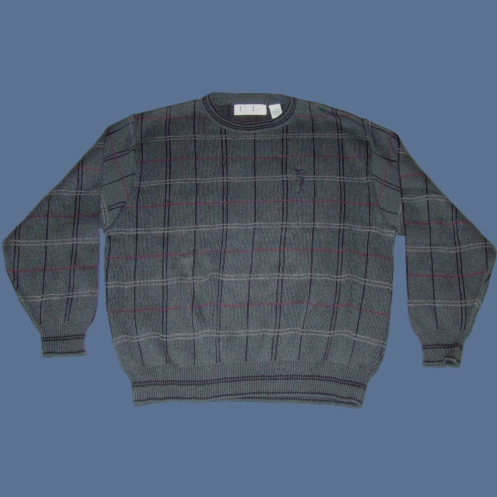 Vintage VINTAGE Cypress Links Mens L Plaid Embroidered Crewneck Pullover Sweater Golf Wear Gray Cotton Knit Casual Union United States Size US L / EU 52-54 / 3 - 1 Thumbnail
