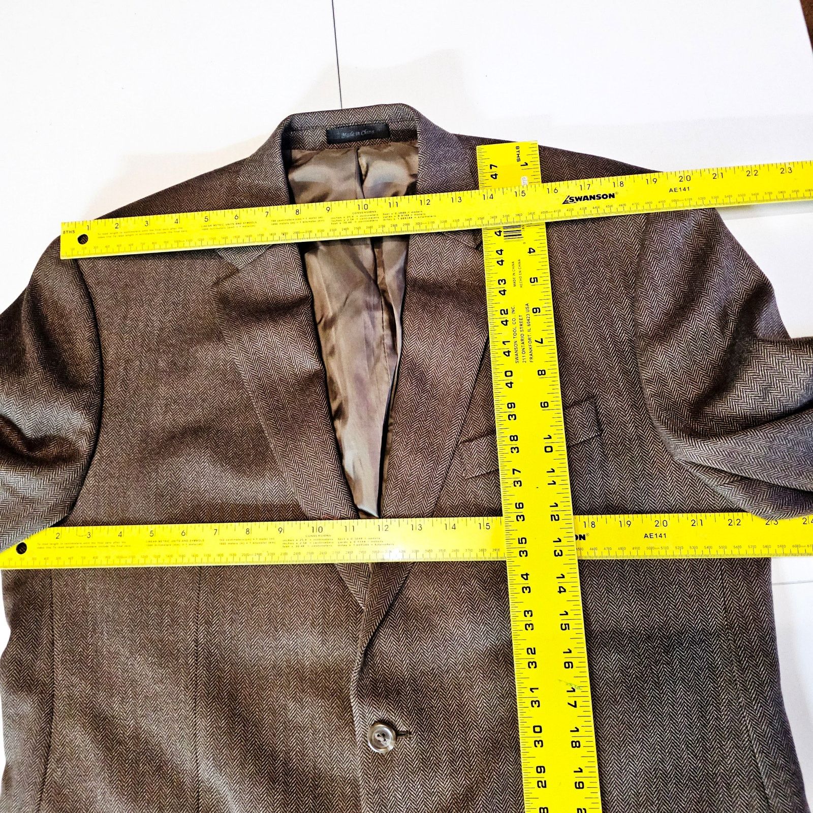 Chaps Chaps Ralph Lauren Wool Sports Coat Blazer Jacket Brown 4R Size 44R - 5 Thumbnail