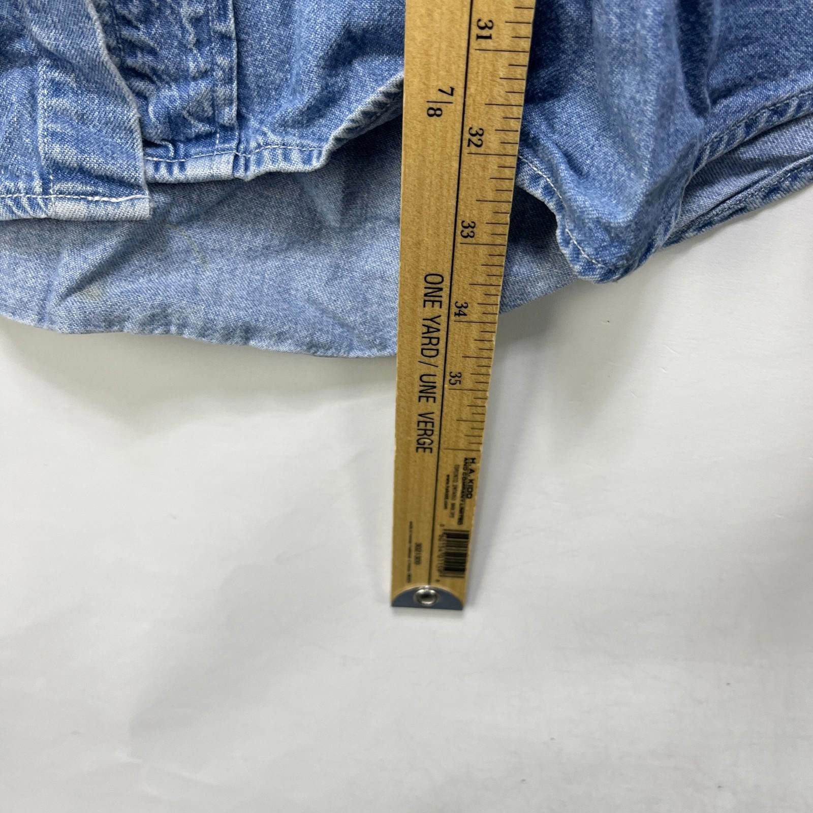 Gap Vintage 90s Gap Button Up Denim Long Sleeve Shirt 2XL Size US XXL / EU 58 / 5 - 9 Thumbnail
