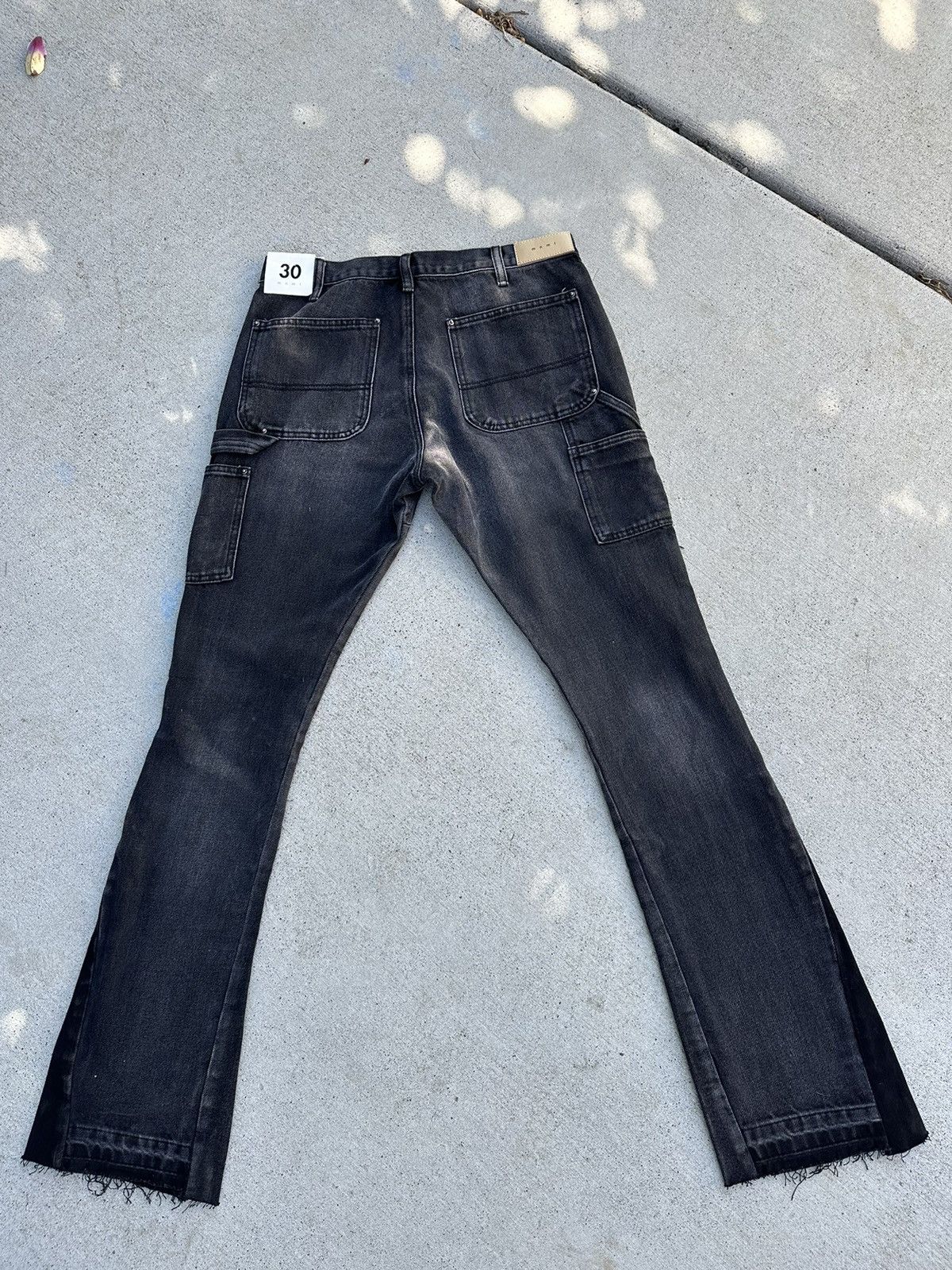Vintage Mens MNML Black Flared Denim Size US 30 / EU 46 - 2 Thumbnail