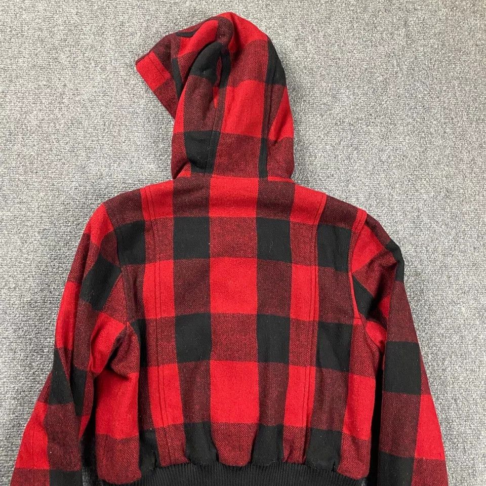 Levi's Levis Coat Women Medium Buffalo Check Wool Hooded Quilt Size M / US 6-8 / IT 42-44 - 7 Thumbnail