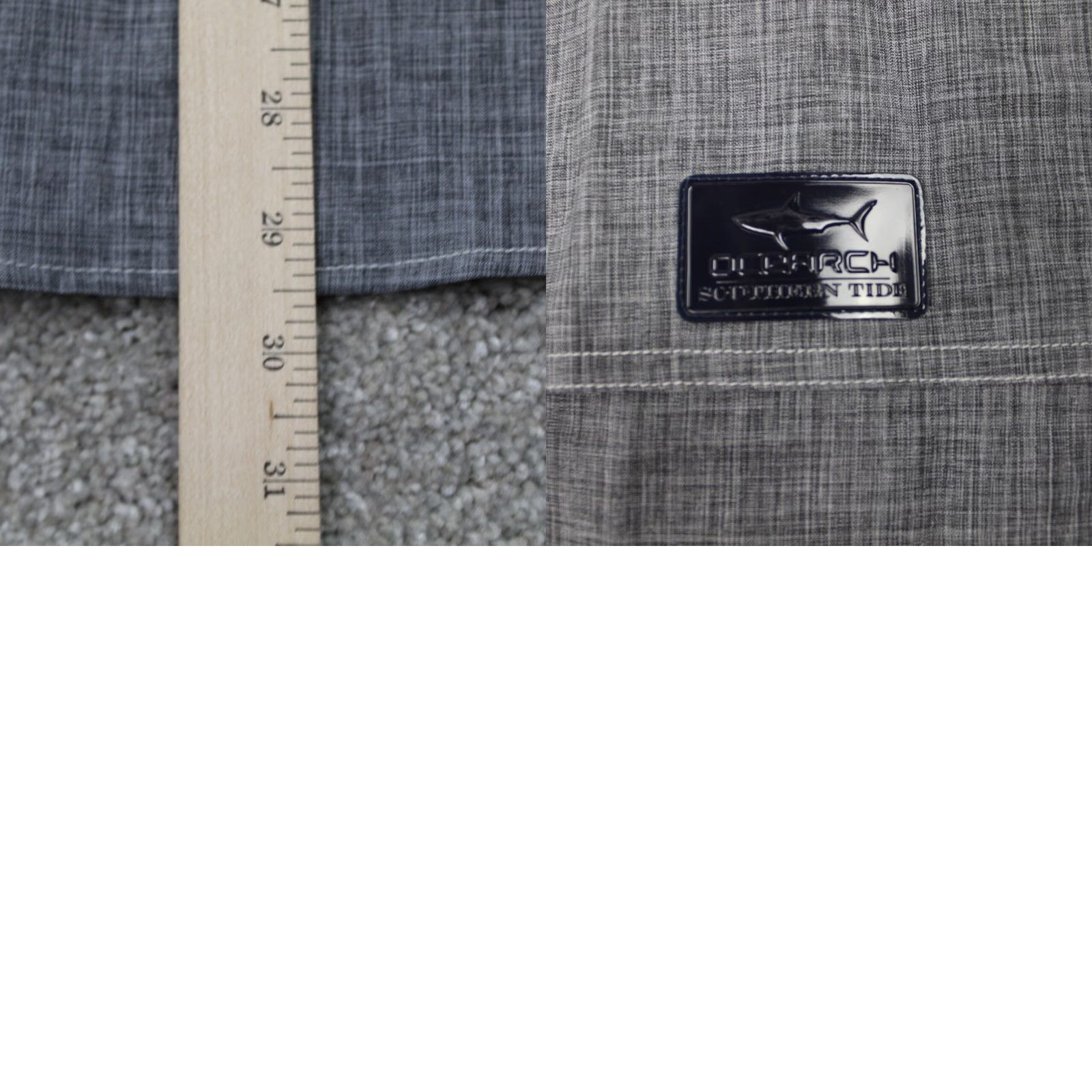 Southern Tide Southern Tide Performance Shirt Mens Medium Gray Polyester Long Sleeve Button-Up Shirt Size US M / EU 48-50 / 2 - 9 Thumbnail