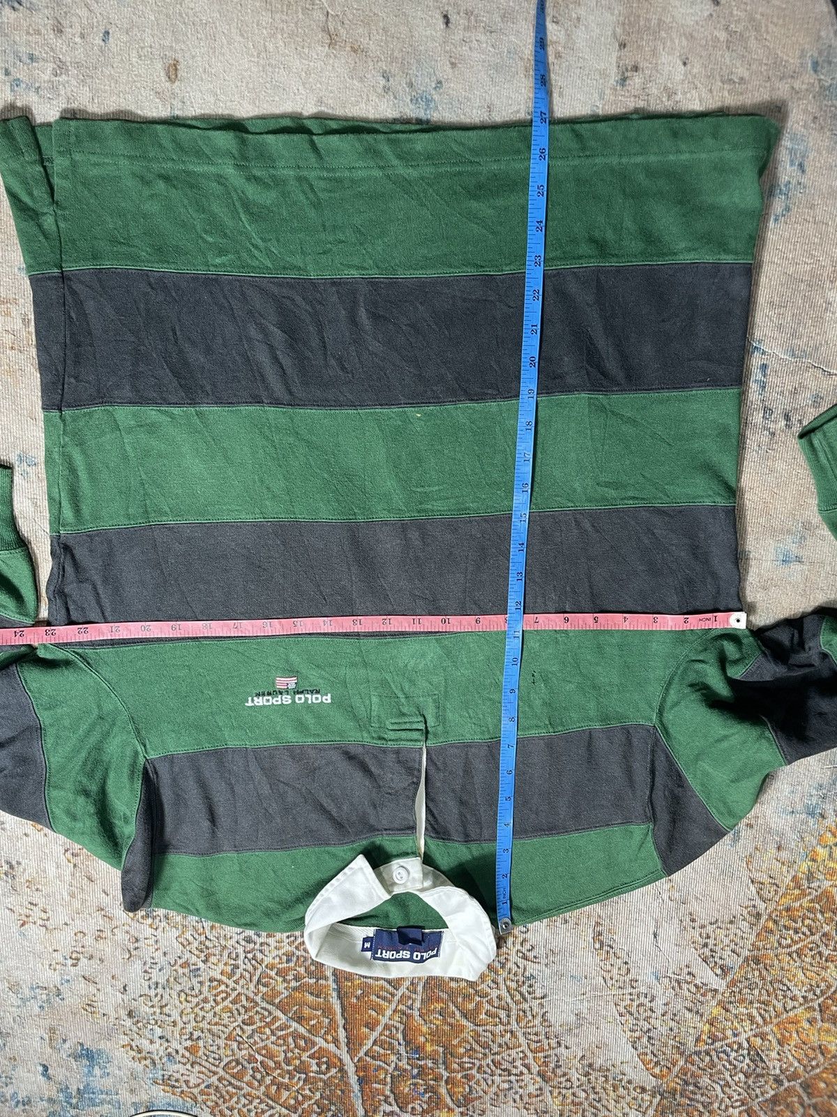 Polo Ralph Lauren Vintage Polo Sport Ralph Lauren Rugby Polo Striped Size US M / EU 48-50 / 2 - 9 Thumbnail