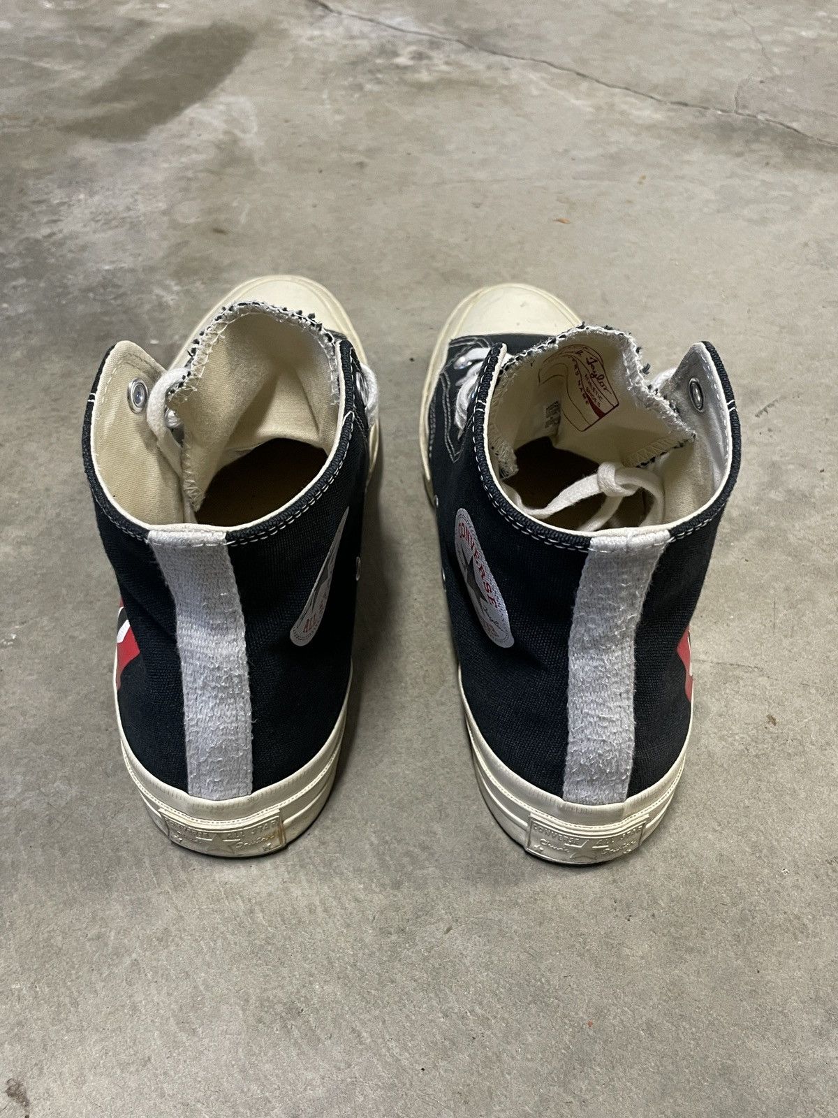 Comme des Garcons × Converse Comme Des Garçons Converse Chuck Taylor Hi Top (Black) Size US 8 / EU 41 - 3 Thumbnail