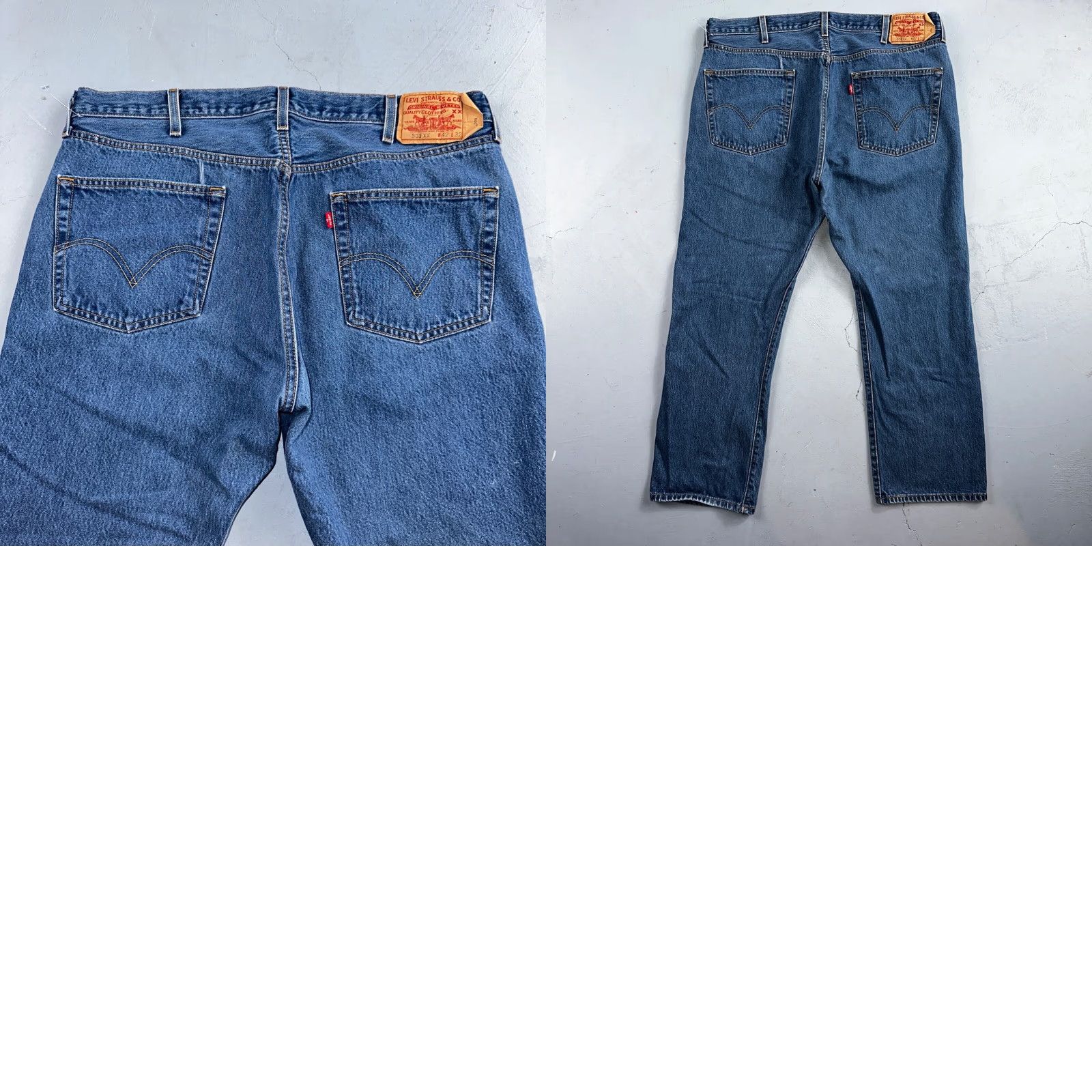 Levi's Levi's 501 Vintage Jeans Straight Denim Blue 42x32 Regular Men 90s Distressed Mid Rise 42 32 S Mid Blue Jeans Mens Levi's 501 Series 501 Size US 42 / EU 58 - 10 Thumbnail