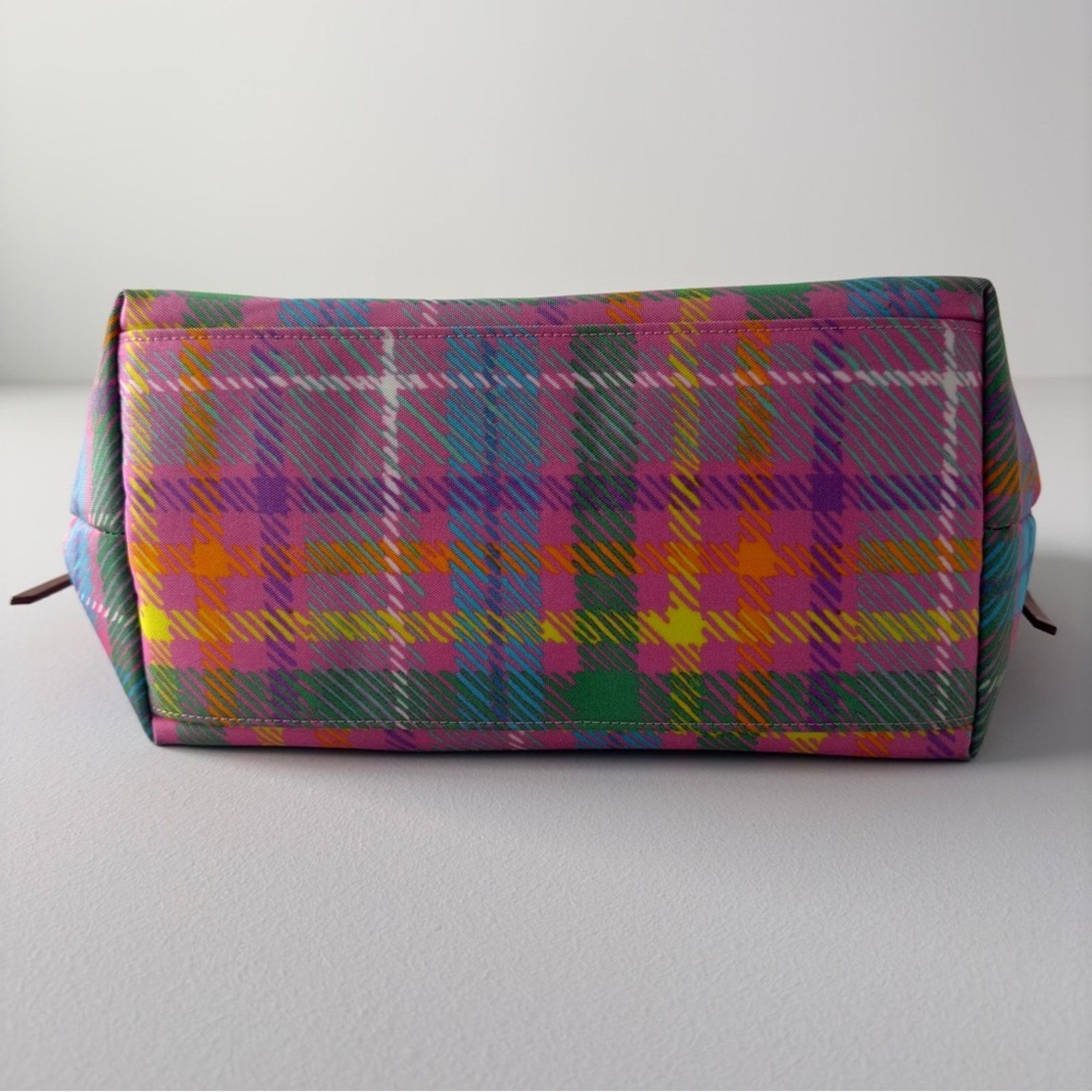 Dooney & Bourke Dooney & Bourke plaid shopper tote colorful braided leather Size ONE SIZE - 4 Thumbnail