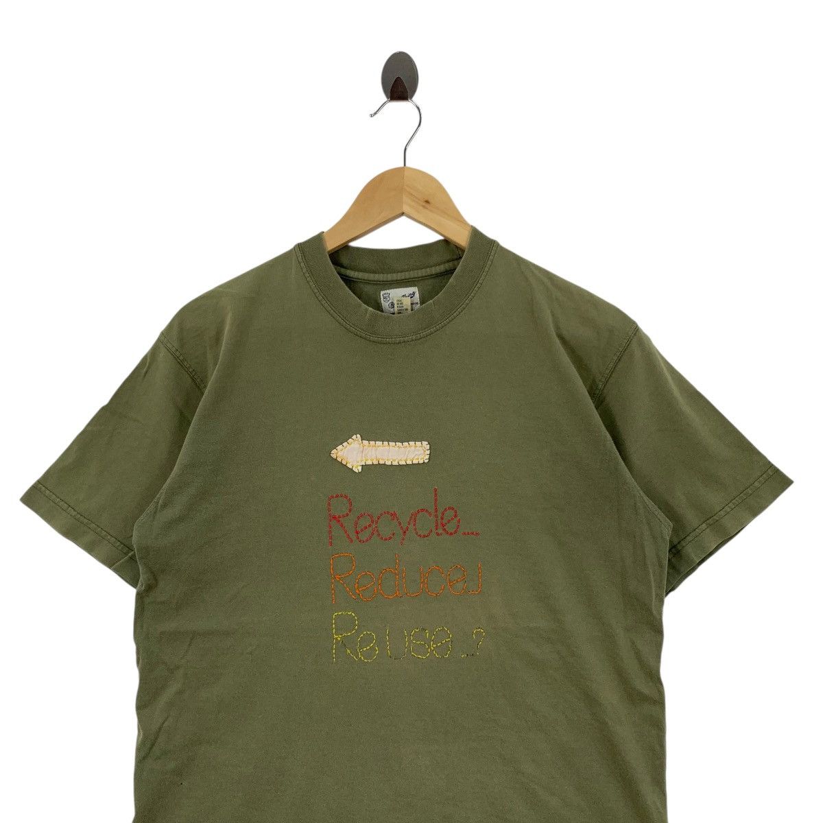 Vintage UNION MADE Real Thing Recycle Reduce Reuse Japanese Tshirt Size US M / EU 48-50 / 2 - 2 Thumbnail