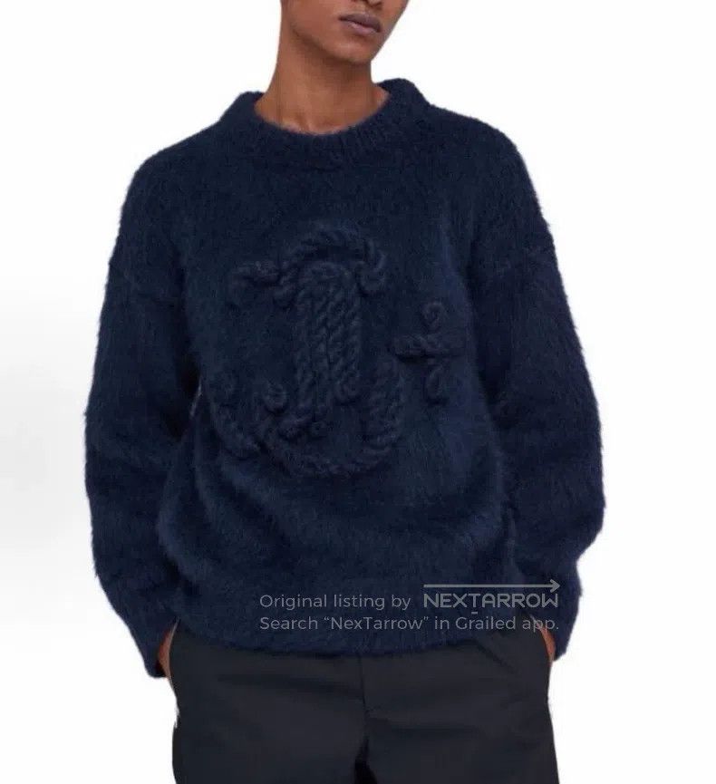 Jil Sander Jil Sander size 56 Letter Embroidered Crew Neck Sweater Jac Size US XL / EU 56 / 4 - 3 Thumbnail