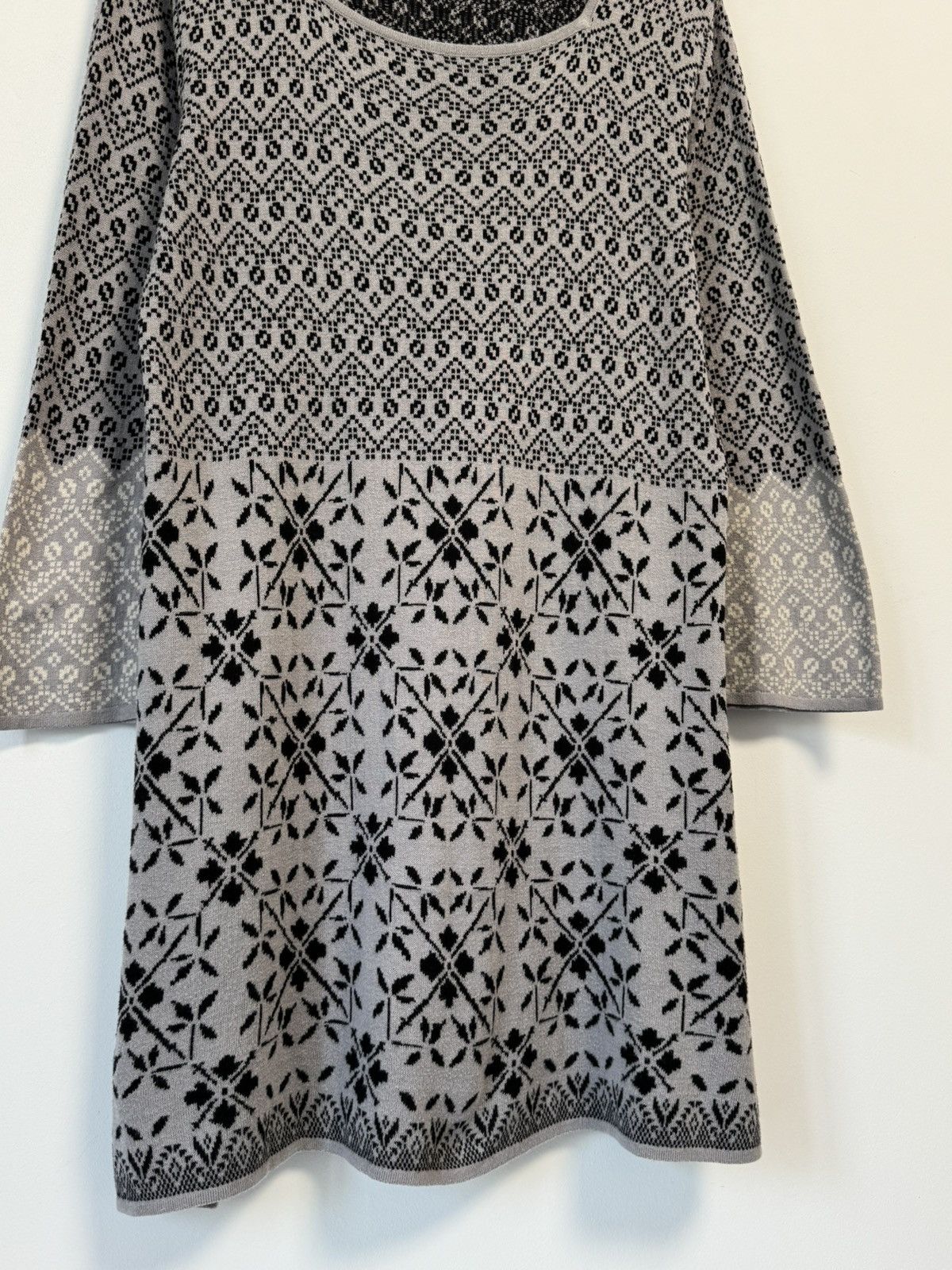 Gudrun Sjoden Gudrun Sjoden Knitted Cotton All Over Printed Midi Dress Size XL / US 12-14 / IT 48-50 - 3 Thumbnail