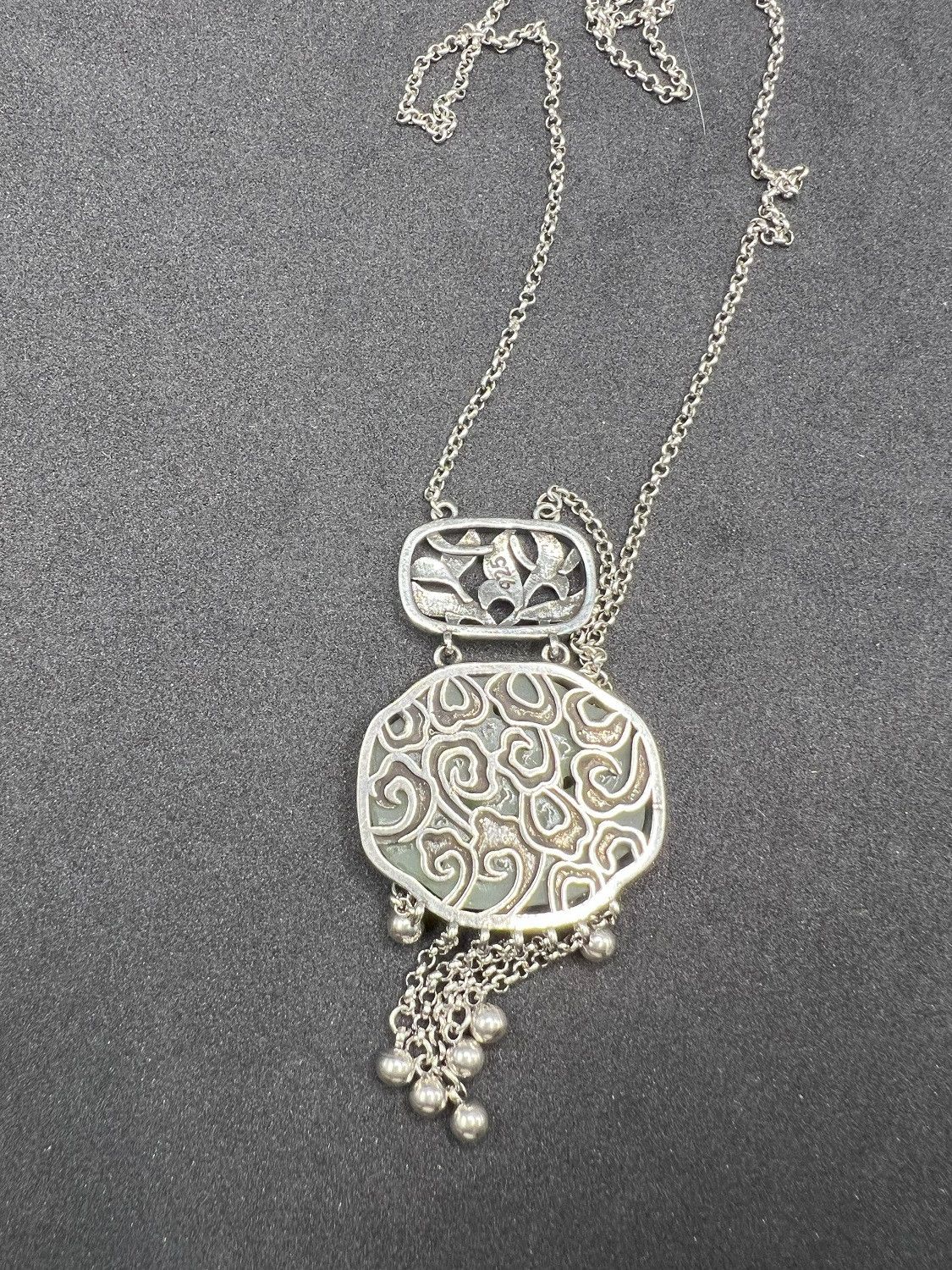 Jewelry Green Jade Asian Style Chain Necklace Size ONE SIZE - 5 Thumbnail