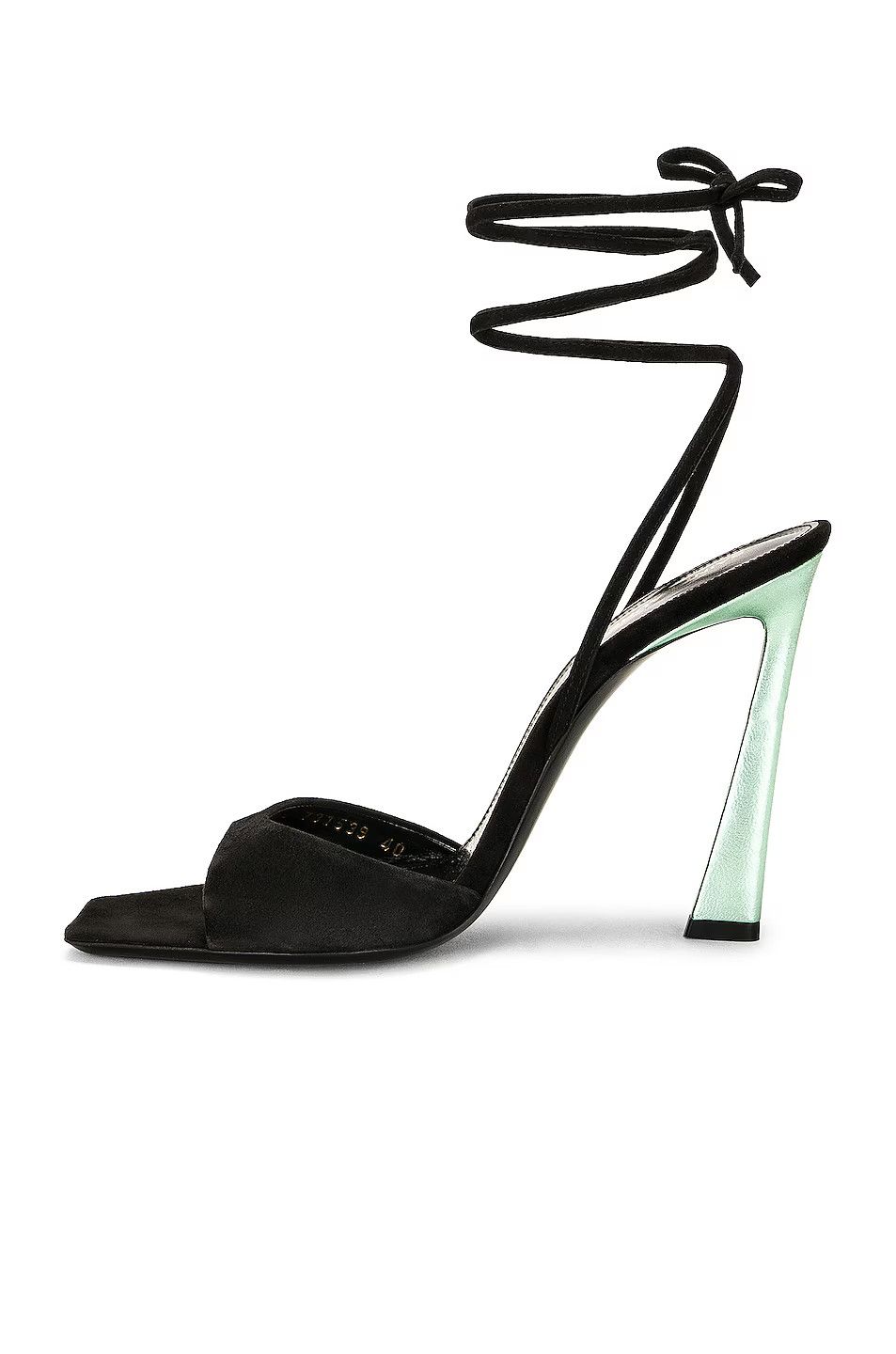 Saint Laurent Paris o1tp1o0125 Paz Sandals In Suede in Black Size US 10 / IT 40 - 5 Thumbnail