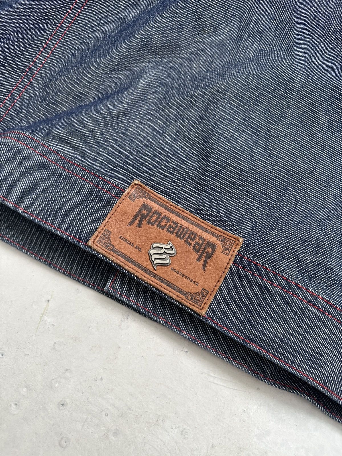 Rocawear × Vintage RocaWear oversized raw denim jacket embroidered logo Size US XL / EU 56 / 4 - 9 Thumbnail