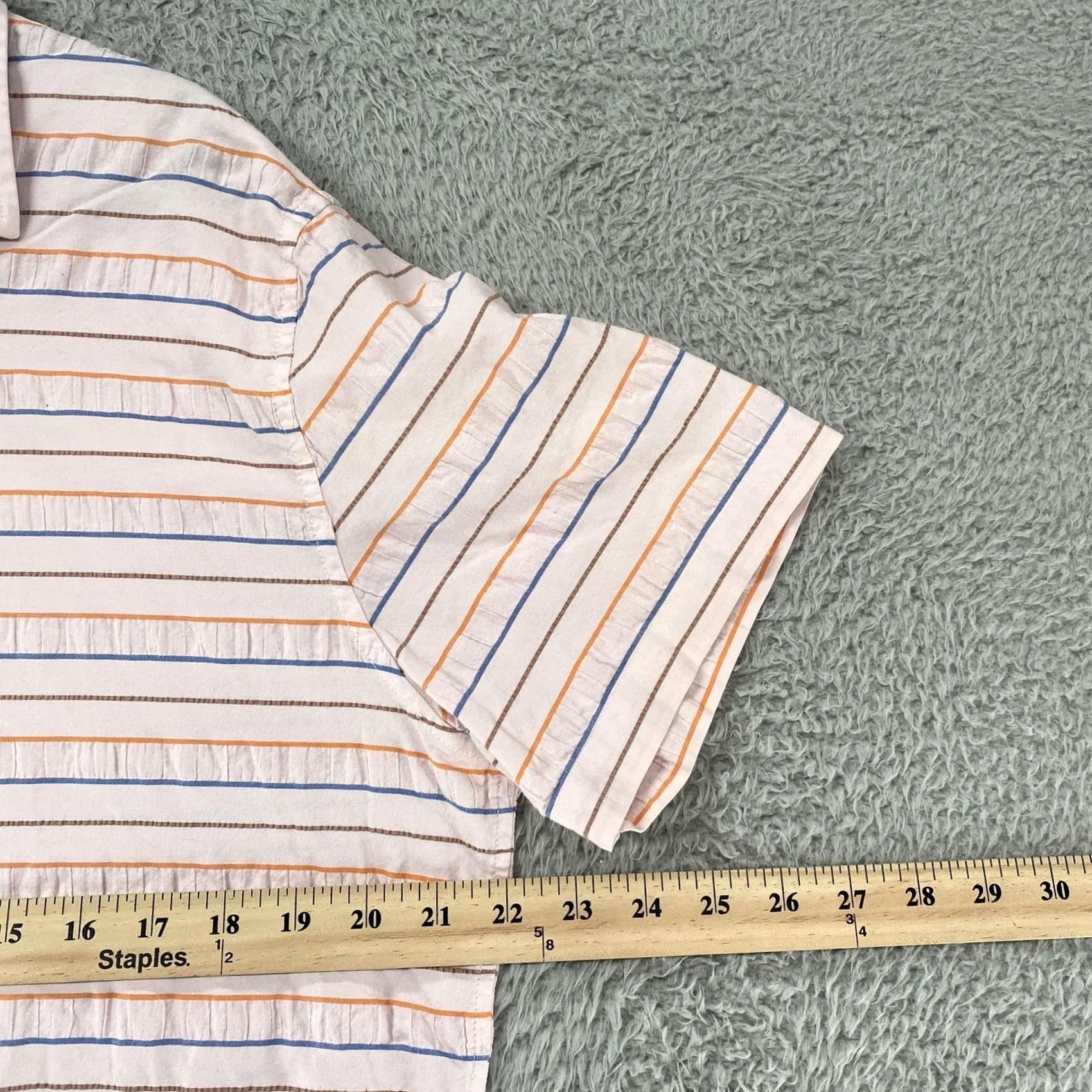 Bonobos Bonobos Stretch Shirt Mens L Pink Striped Seersucker Button Up Summer Size US L / EU 52-54 / 3 - 5 Thumbnail