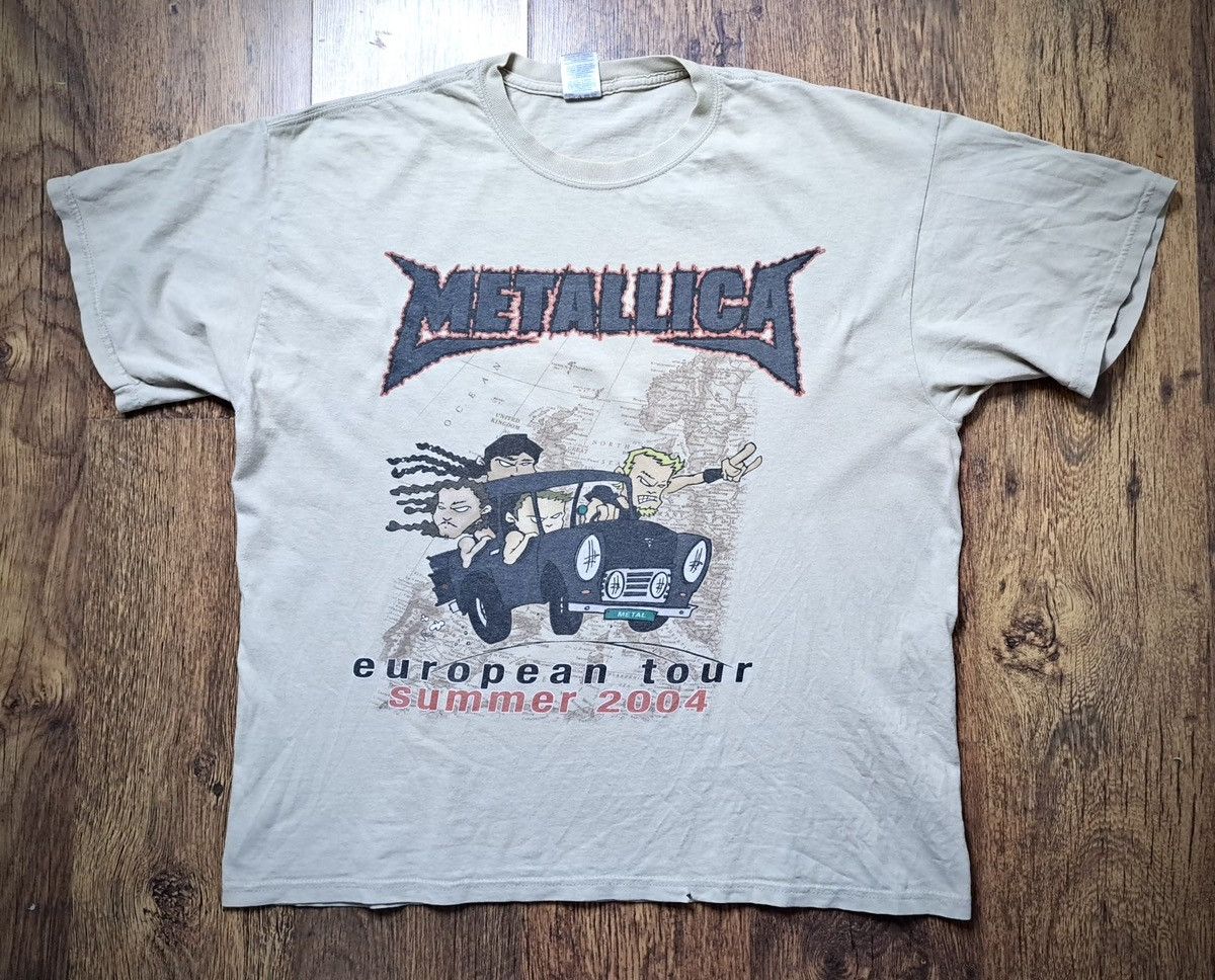 Band Tees METALLICA x Vintage Tour T-Shirt 2004 Size US XL / EU 56 / 4 - 1 Thumbnail