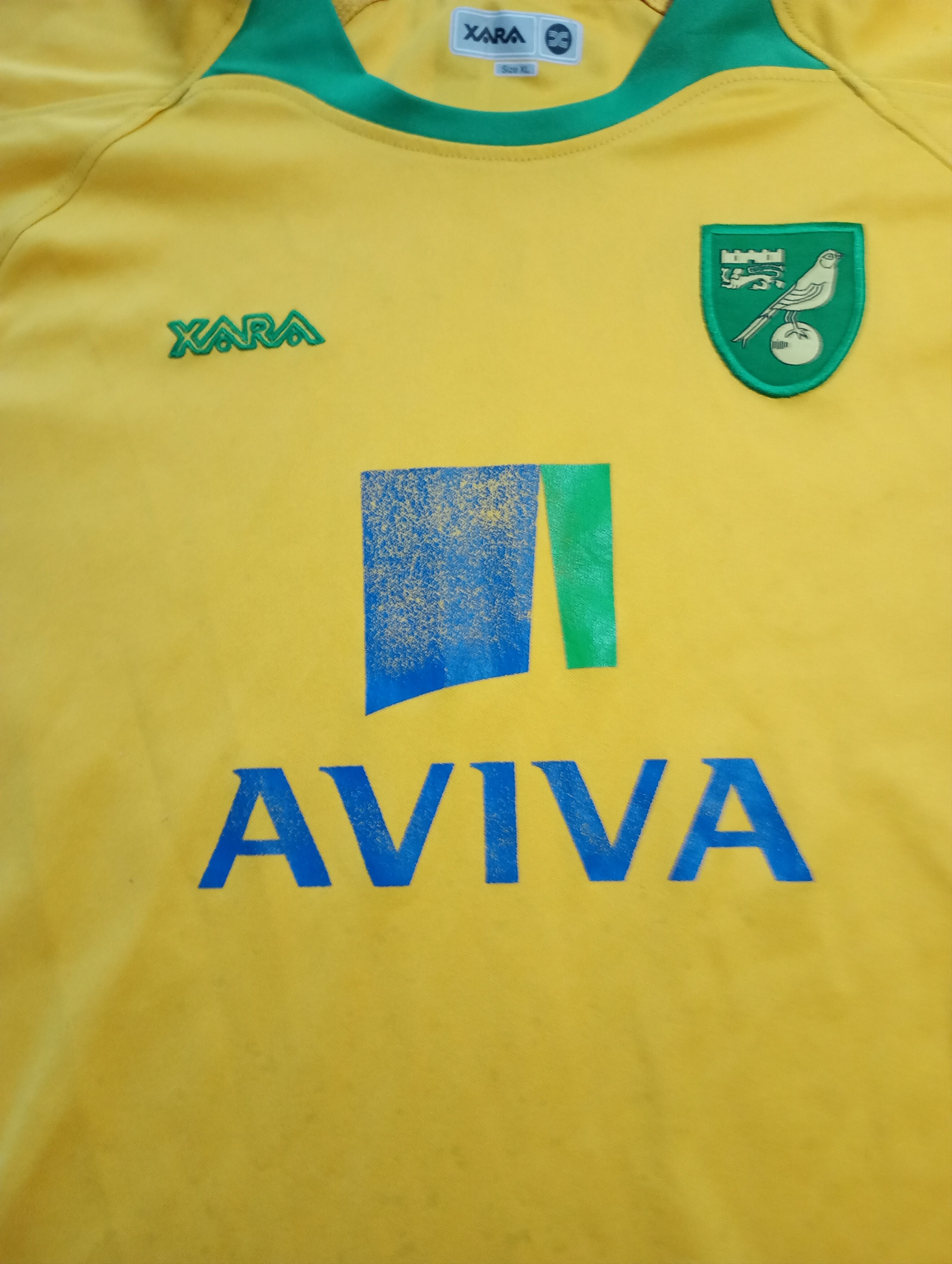 Vintage Xara Norwich City Jersey 2008-2010 Size US XL / EU 56 / 4 - 8 Thumbnail