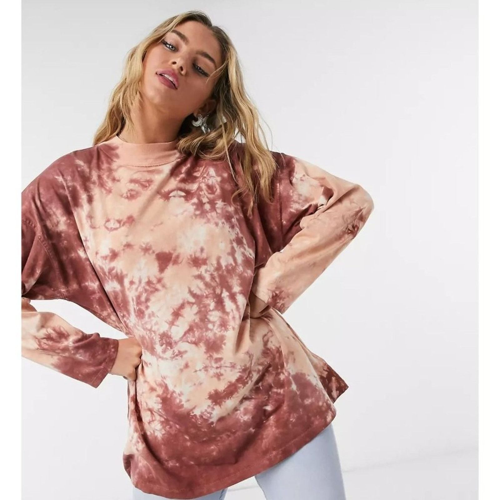 Free People Free People Be Free Womens Tie Dye Long Sleeve Tee Festival Size XS / US 0-2 / IT 36-38 - 3 Thumbnail