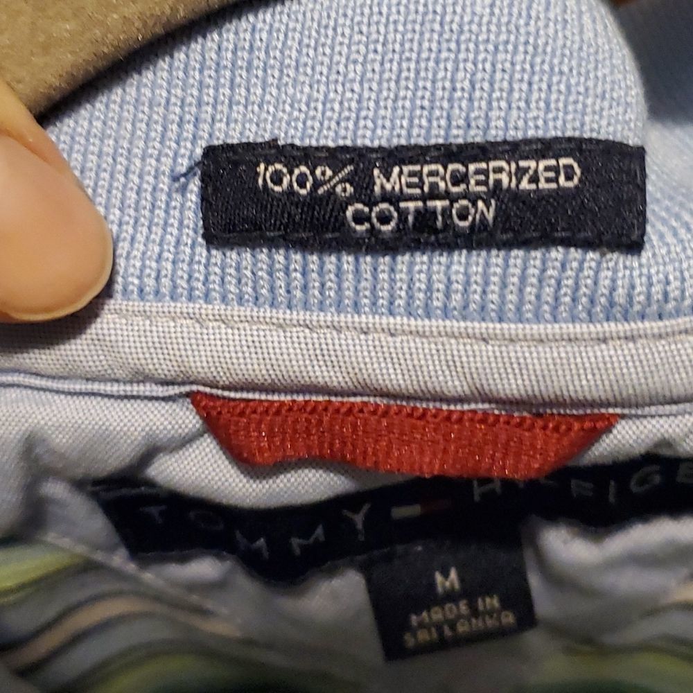 Tommy Hilfiger Tommy Hilfiger Men's Size Medium Blue Green Striped Cotton P Size US M / EU 48-50 / 2 - 8 Thumbnail