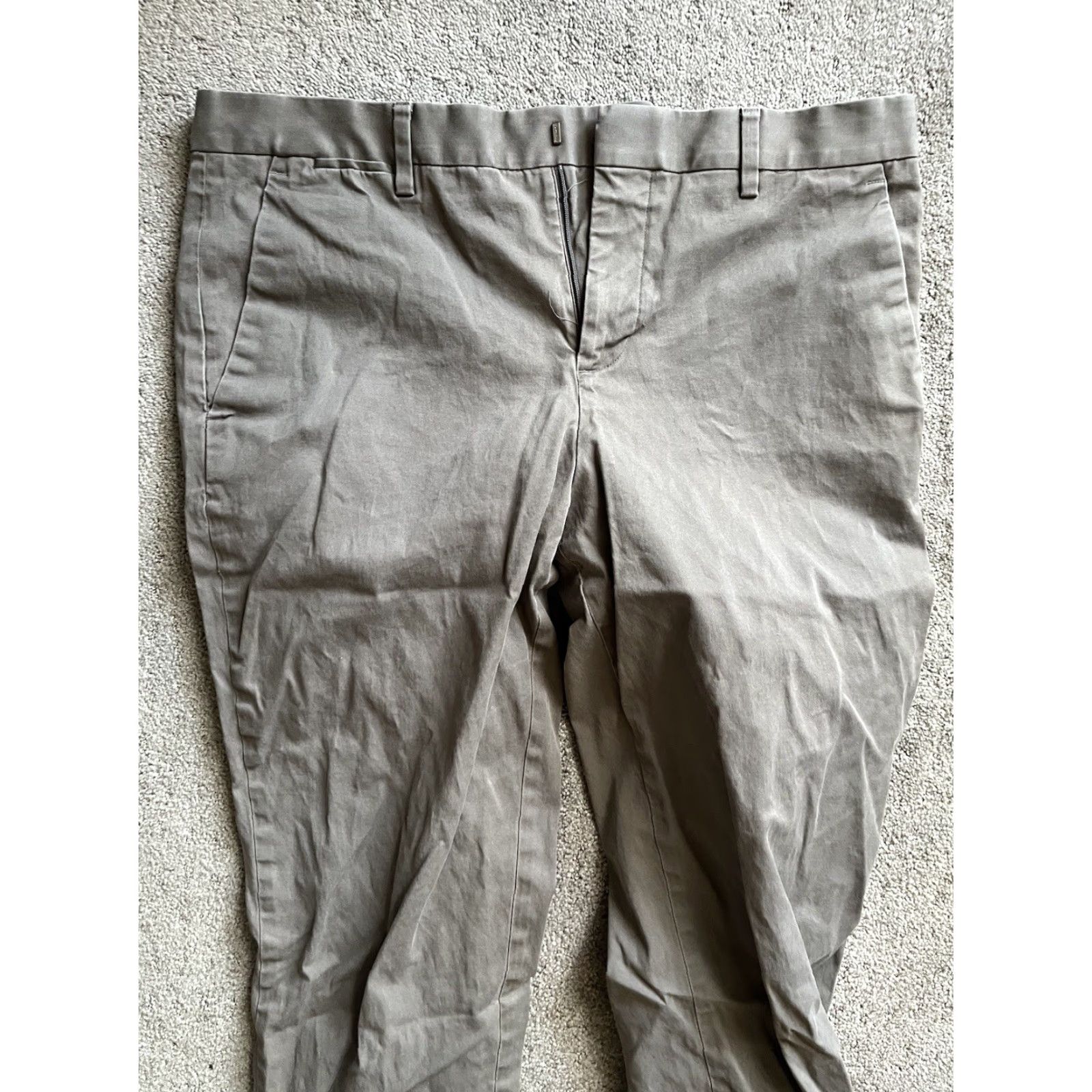 Express VINTAGE Express Dress Pants Men Size 32x32 Gray Straight Leg Cotton Canvas Business Casual Size US 32 / EU 48 - 2 Thumbnail