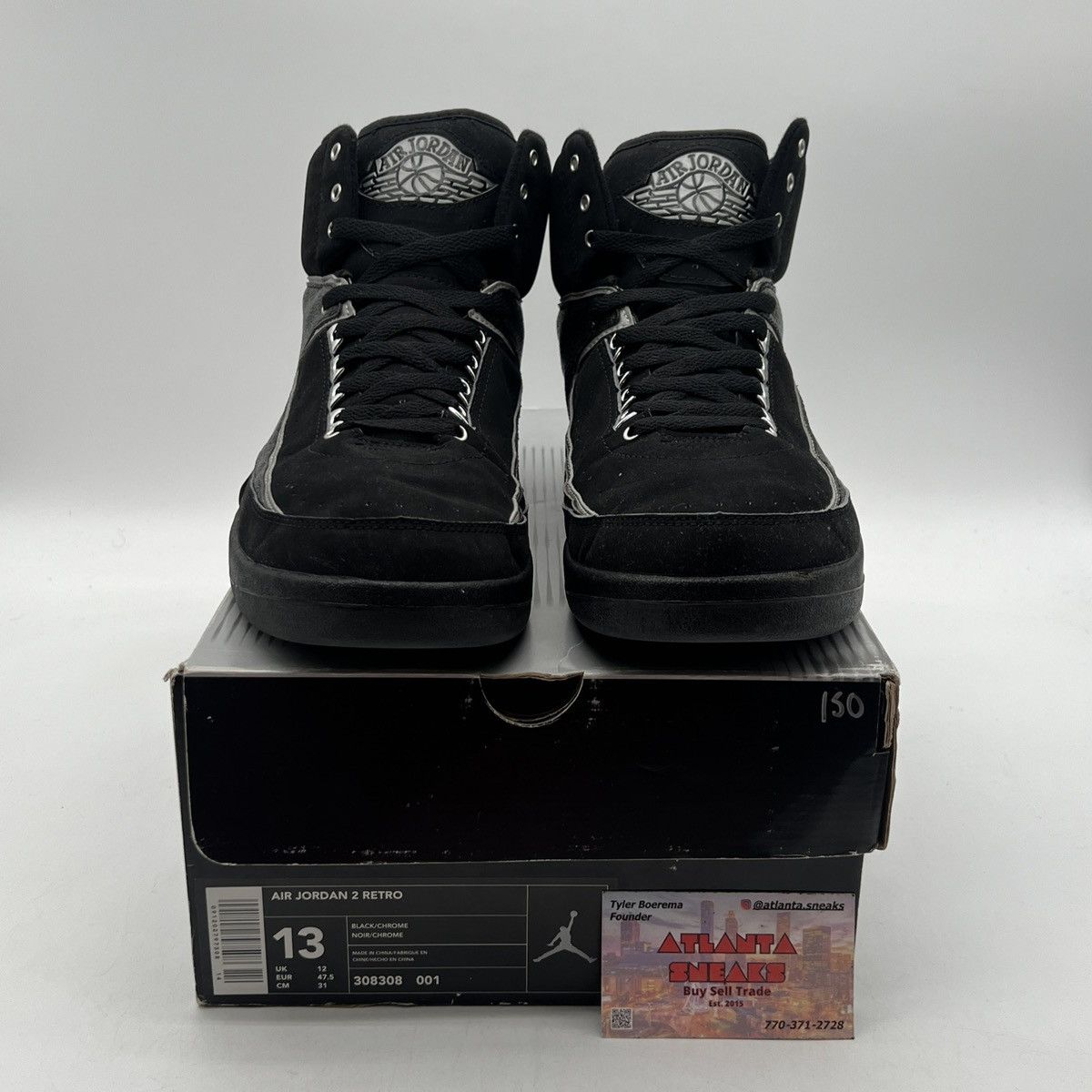 Jordan Brand Air Jordan 2 Black Crome Size US 13 / EU 46 - 2 Thumbnail