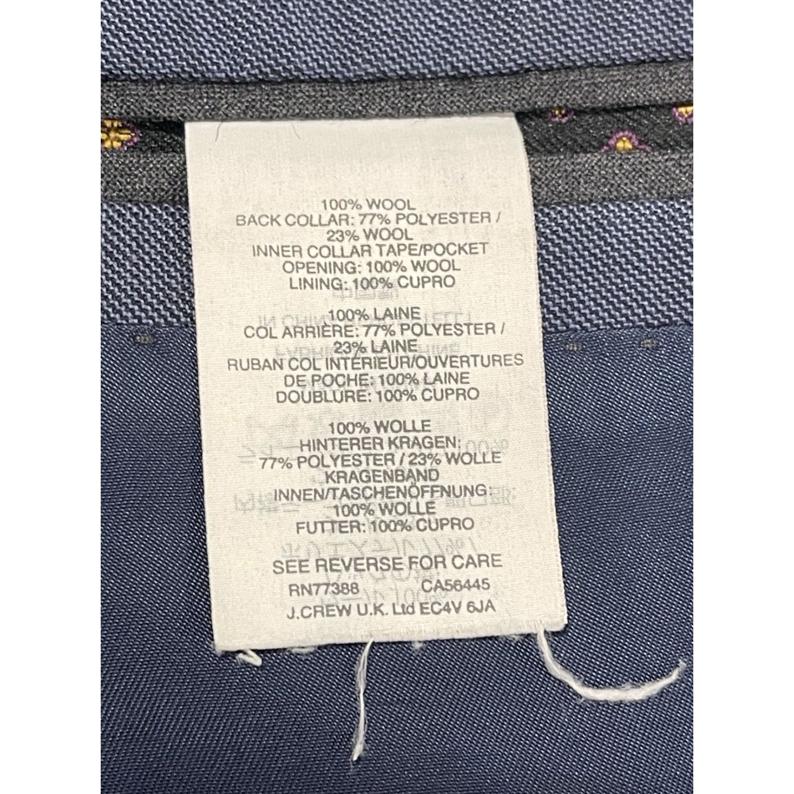 J.Crew J Crew Ludlow Blazer Jacket 42L Blue Tollegno 1900 100% Wool Made In Italy Size 42R - 5 Thumbnail