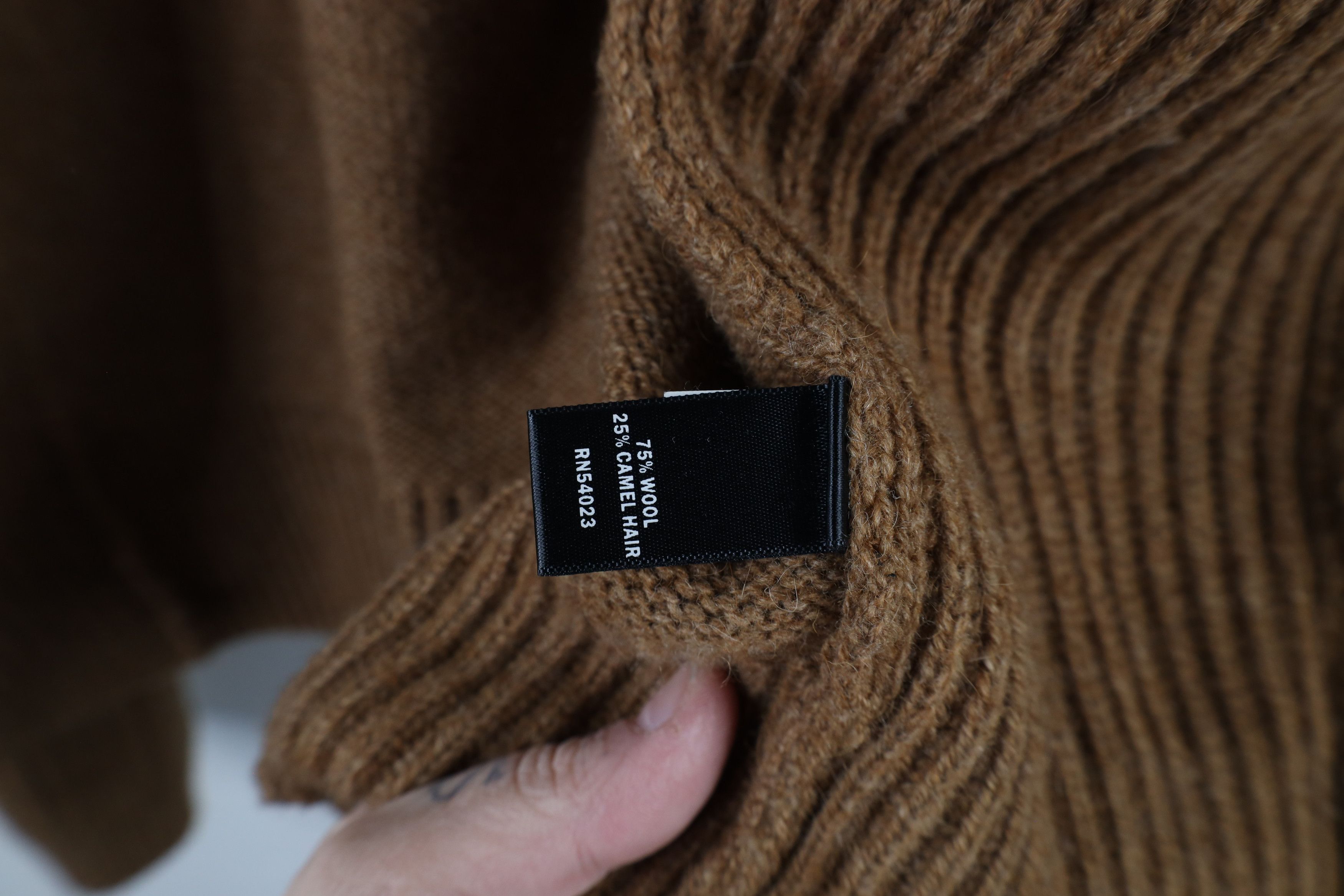Banana Republic × Vintage Banana Republic Camel Chunky Ribbed Knit Full Zip Sweater Size US M / EU 48-50 / 2 - 11 Thumbnail