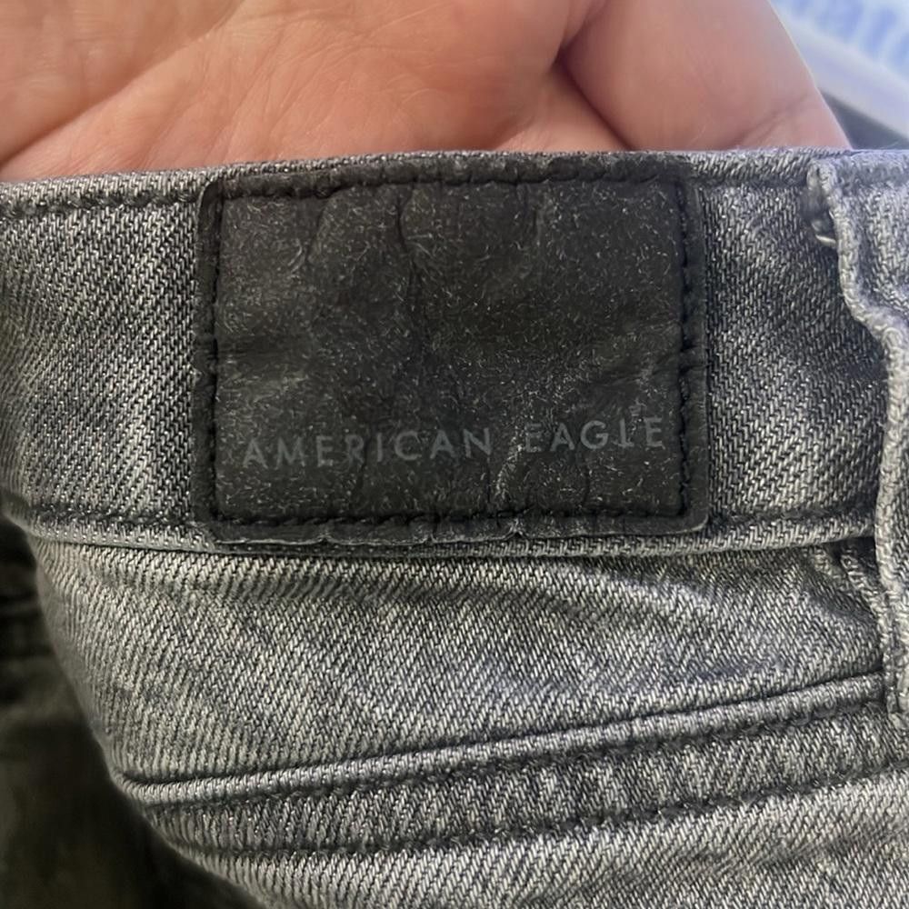 American Eagle Outfitters American Eagle Distressed Gray Jeans Size 27" / US 4 / IT 40 - 10 Thumbnail