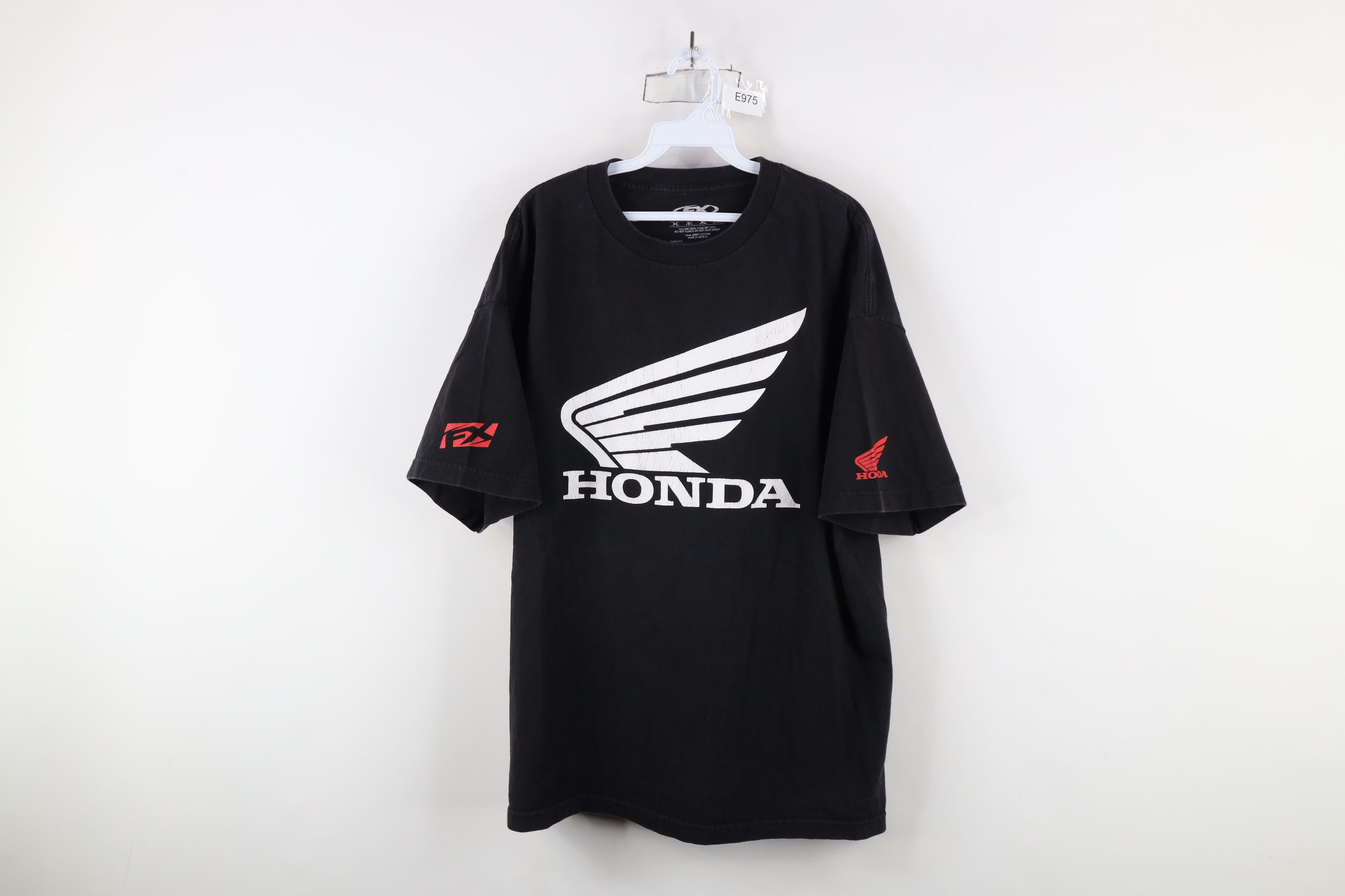Vintage Vintage Y2K Factory Effex Honda Racing Spell T-Shirt Black Size US XXL / EU 58 / 5 - 1 Thumbnail