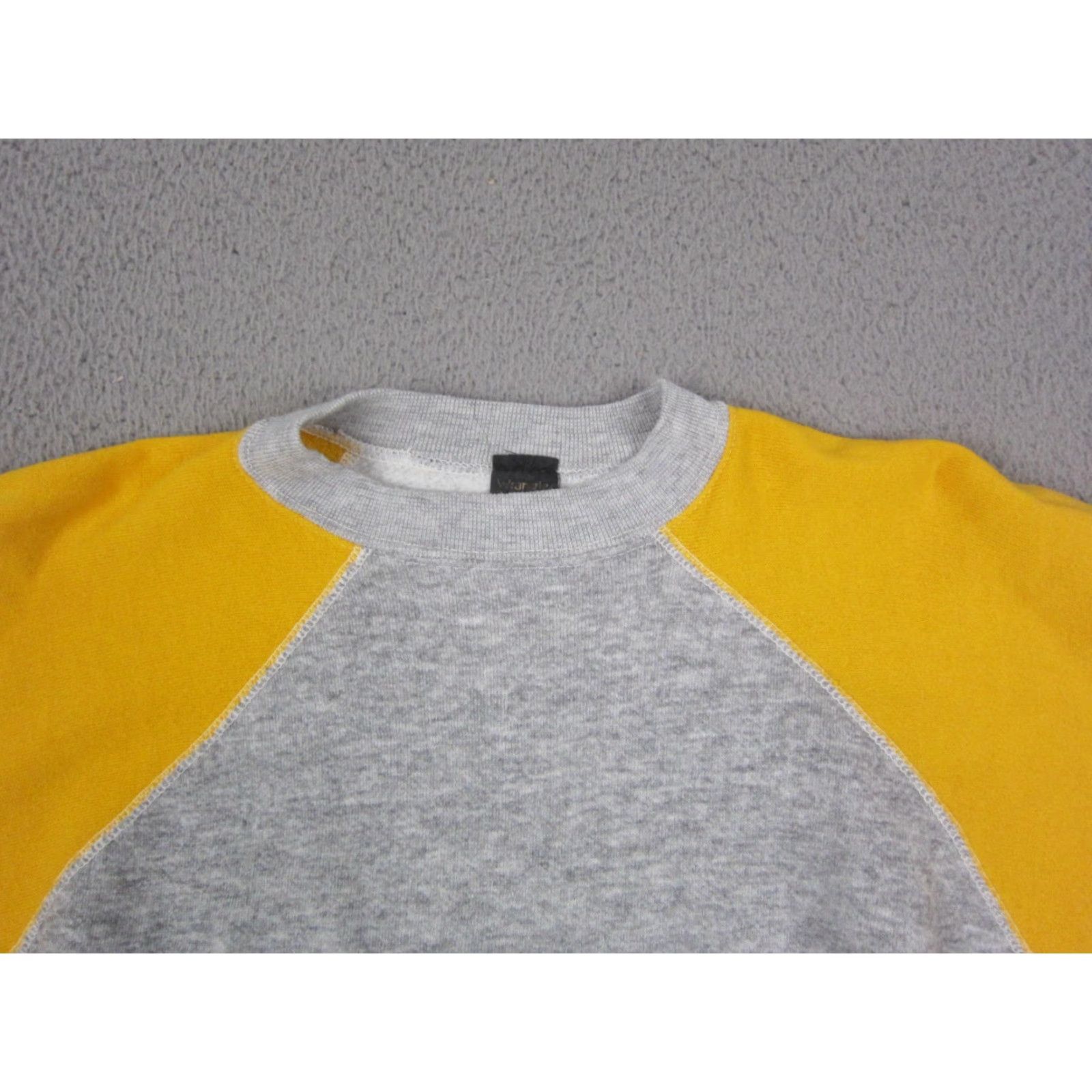 Wrangler Wrangler Sweatshirt XL Men Gray Fleece 60s Vintage Style Pullover Crew Neck, Solid, Regular Fit, Outdoor Sports, Gym & Training, Long Sleeve Size US XL / EU 56 / 4 - 2 Thumbnail