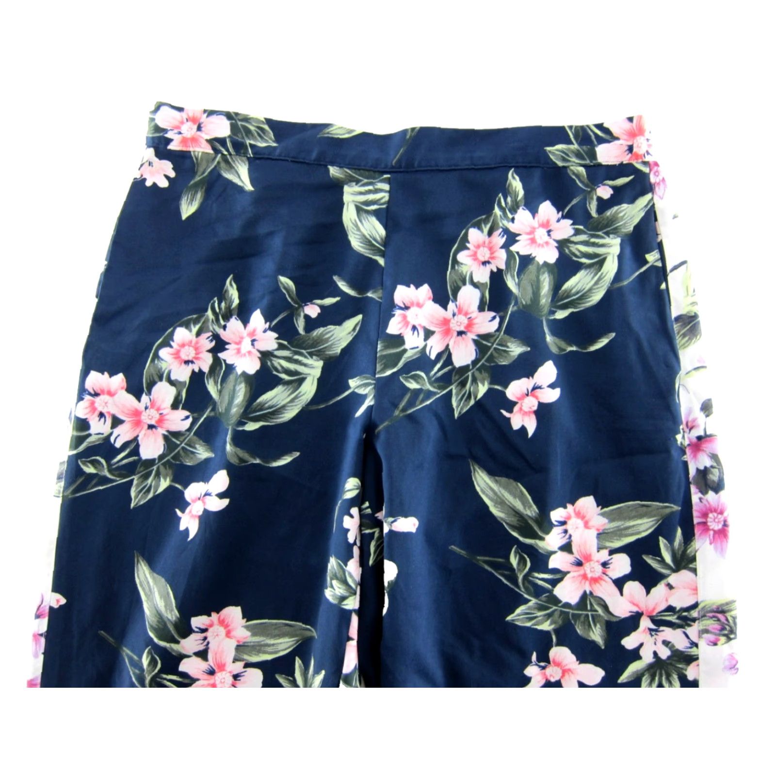 Victoria's Secret Victoria's Secret Blue Pink Floral Pocket Silky Wide Leg Pant Women Medium Size 32" / US 10 / IT 46 - 4 Thumbnail