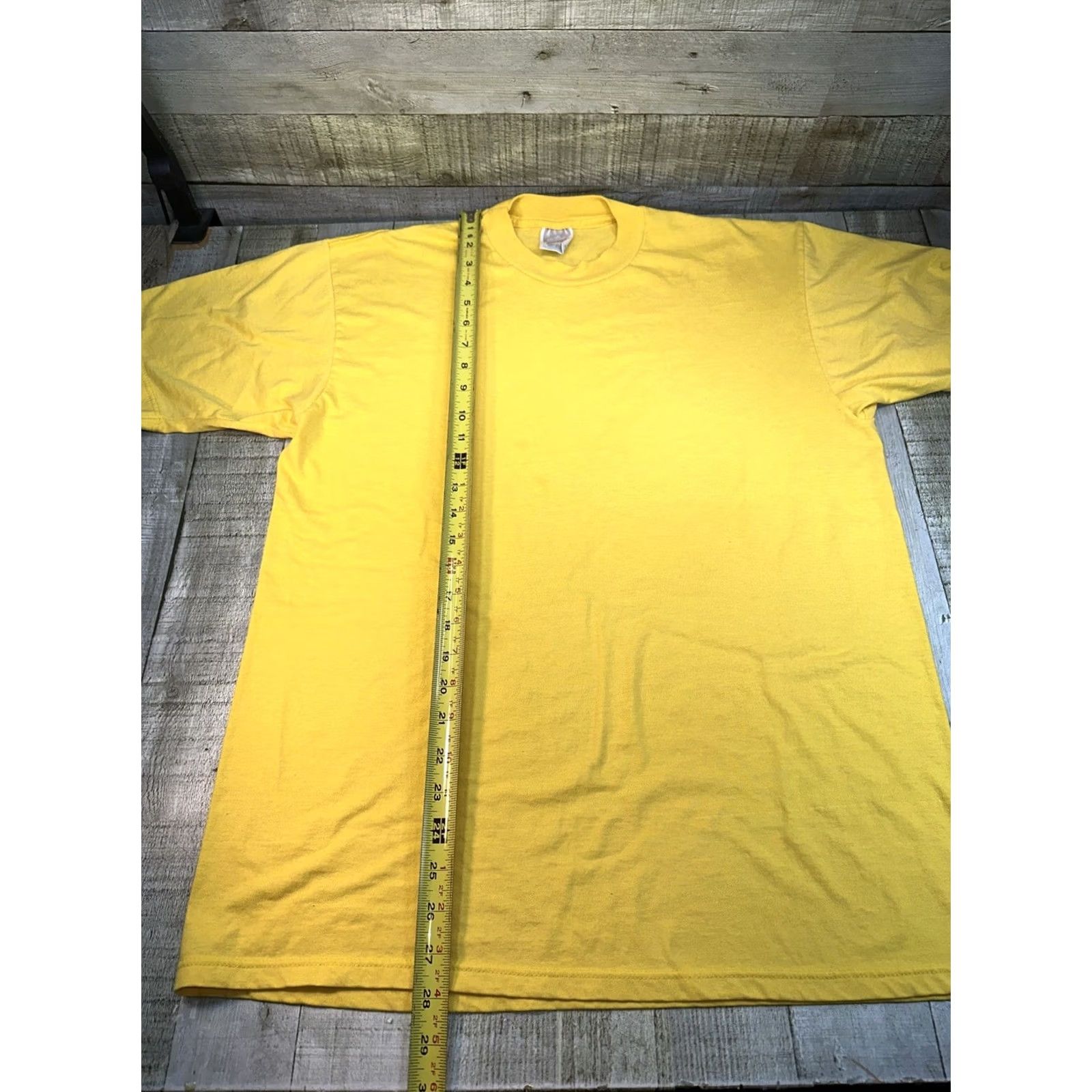 Jerzees VINTAGE Jerzees T-Shirt Men’s Yellow 50/50 Large L Regular Shirt Mens Size US L / EU 52-54 / 3 - 5 Thumbnail