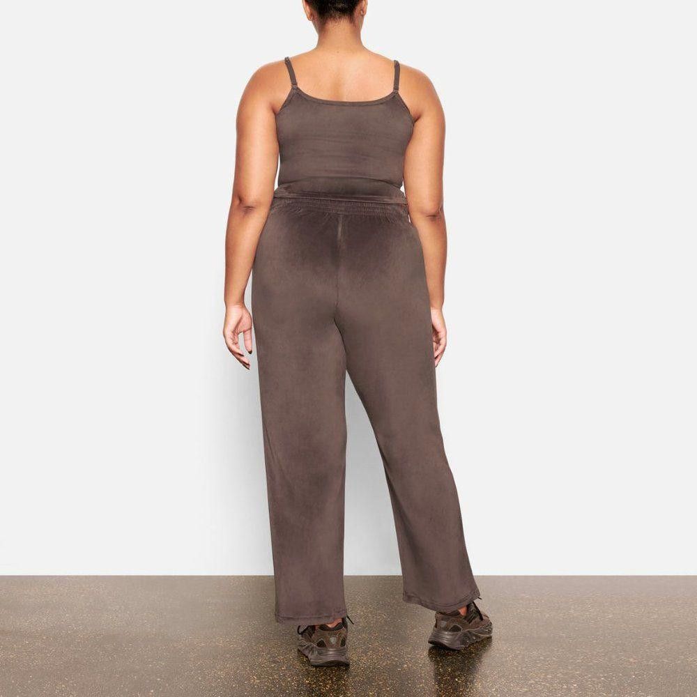 Designer CT1071a NWT SKIMS VELOUR TRACK PANT-AMETHYST 2X, L Size 42" / US 20 - 4 Thumbnail
