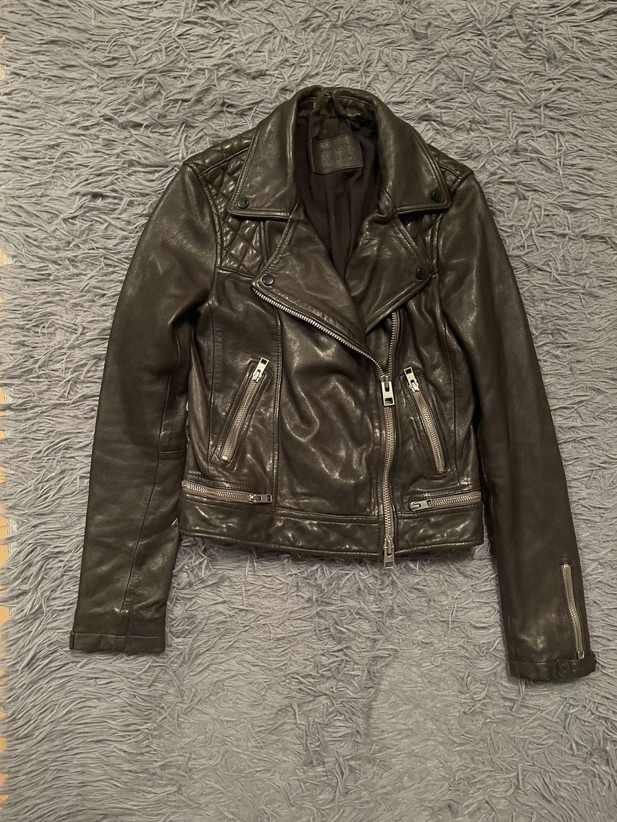 Allsaints avant garde leather biker jacket