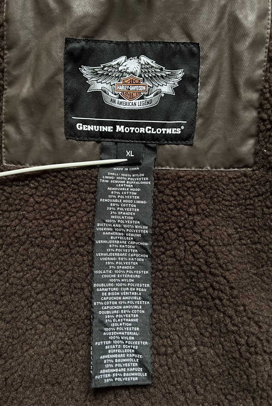 Harley Davidson × Vintage Harley Davidson Hooded Jacket Brown Size US XL / EU 56 / 4 - 16 Thumbnail