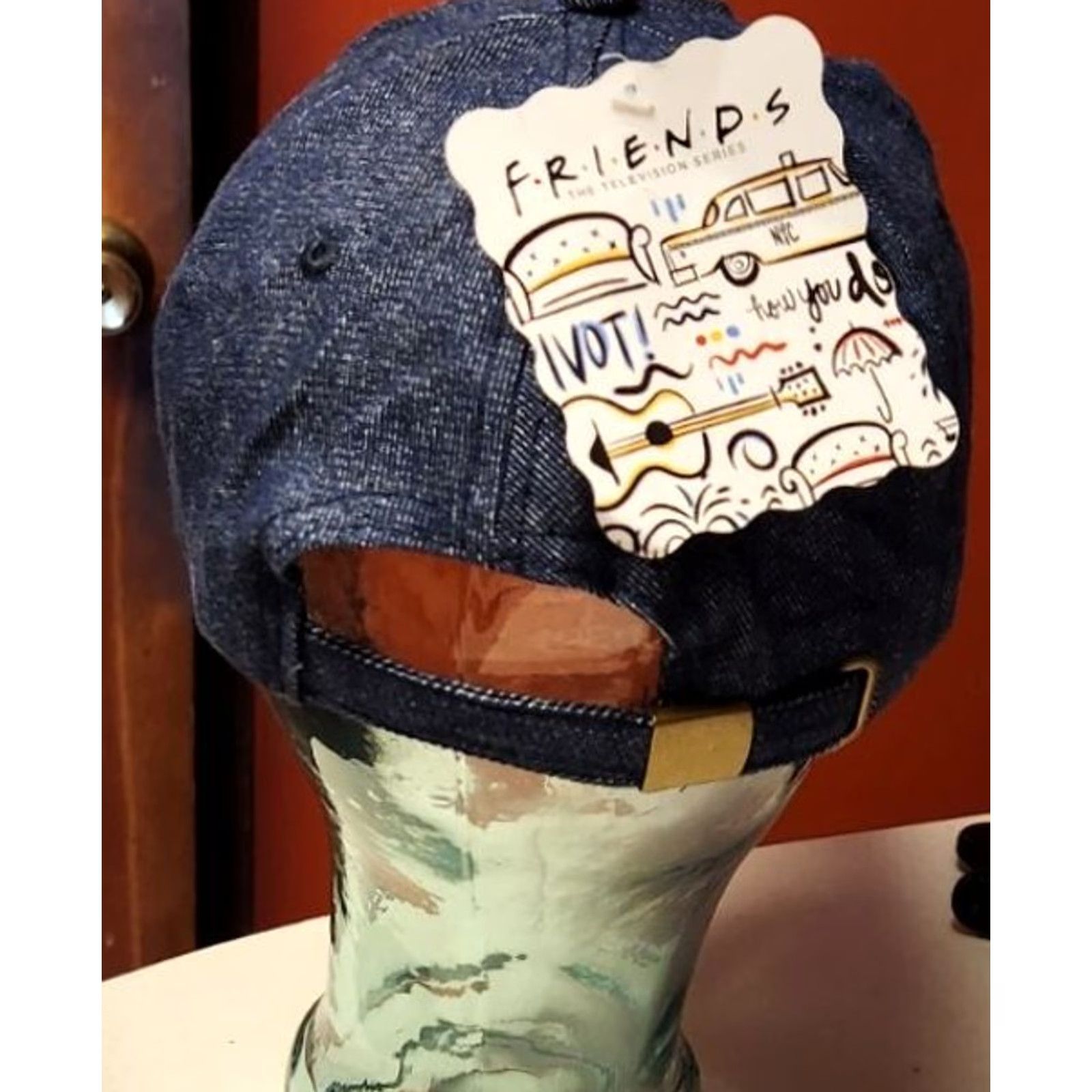 Denime VINTAGE Friends The TV Series Hat Cap Embroidered Logo Adjust strap Warner Bros Official Denim NEW Size ONE SIZE - 3 Thumbnail