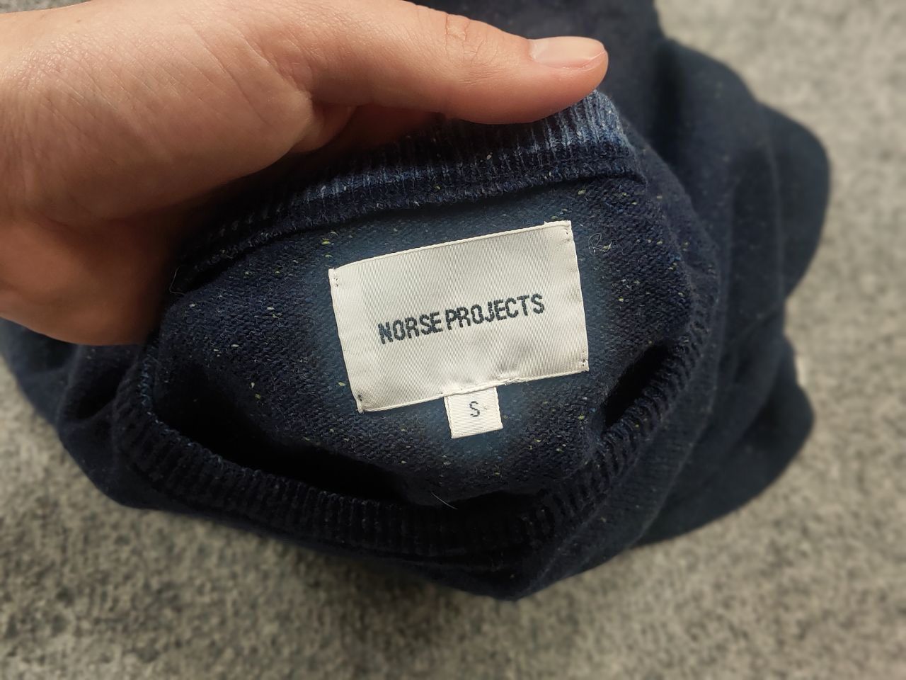 Norse Projects Norse Project Design textured Wool Blend Navy Pullover Size US M / EU 48-50 / 2 - 11 Thumbnail